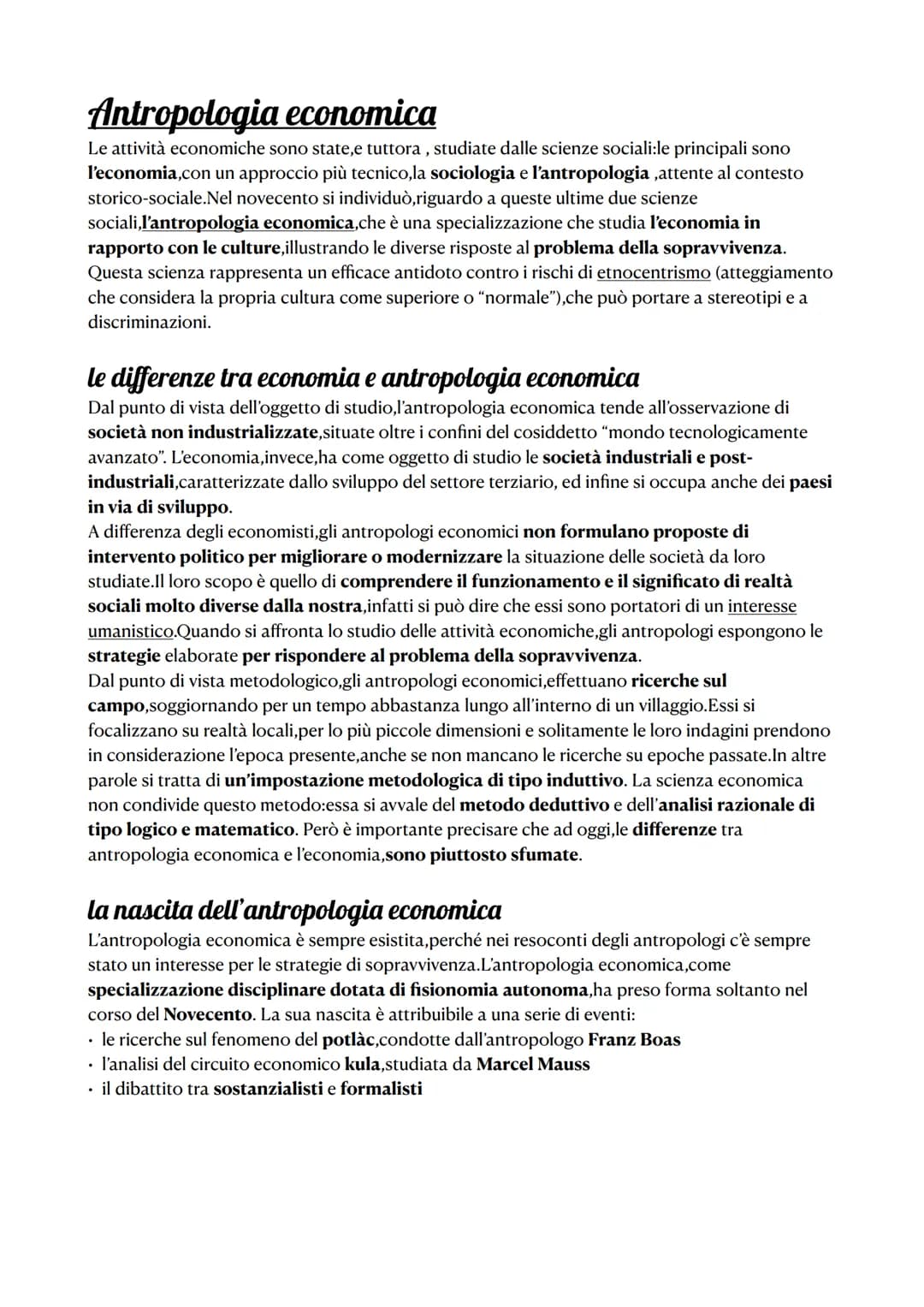 # Antropologia economica
Le attività economiche sono state, e tuttora, studiate dalle scienze sociali:le principali sono
l'economia,con un