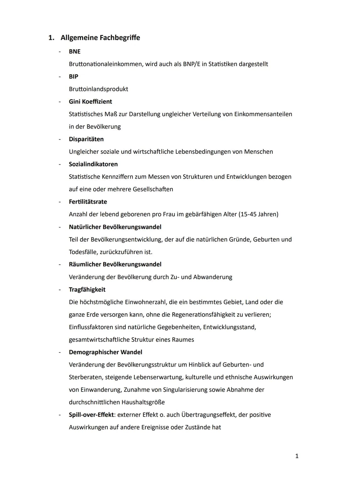 # Geographie Leistungskurs Lernzettel
## Abitur 2025 Inhaltsverzeichnis
1. Allgemeine Fachbegriffe........................................