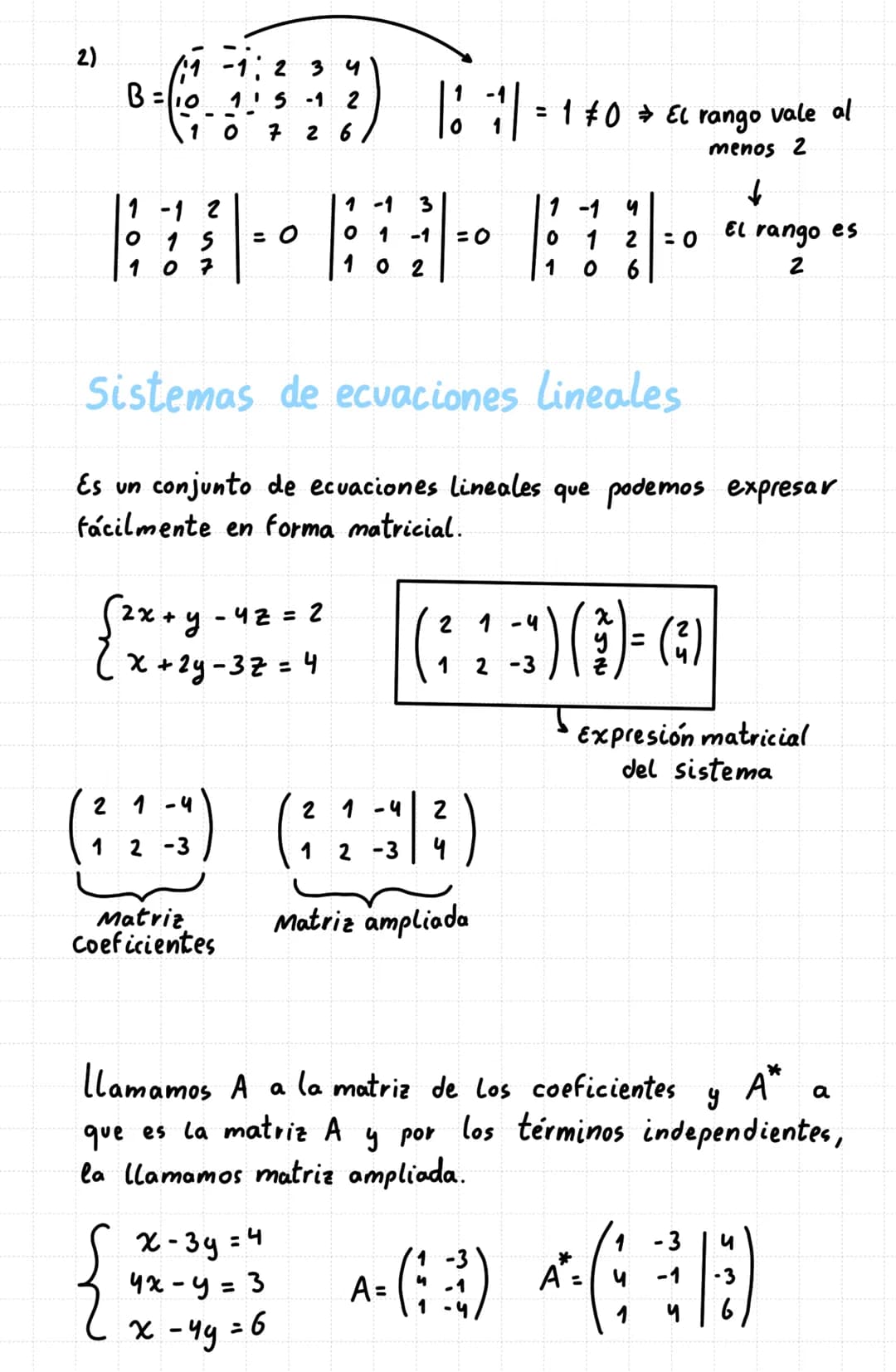 # Matrices
NJS
Una matriz es un rectángulo de números reales ordenados
en filas y columnas. Se escriben con las letras A,By C
e indicando