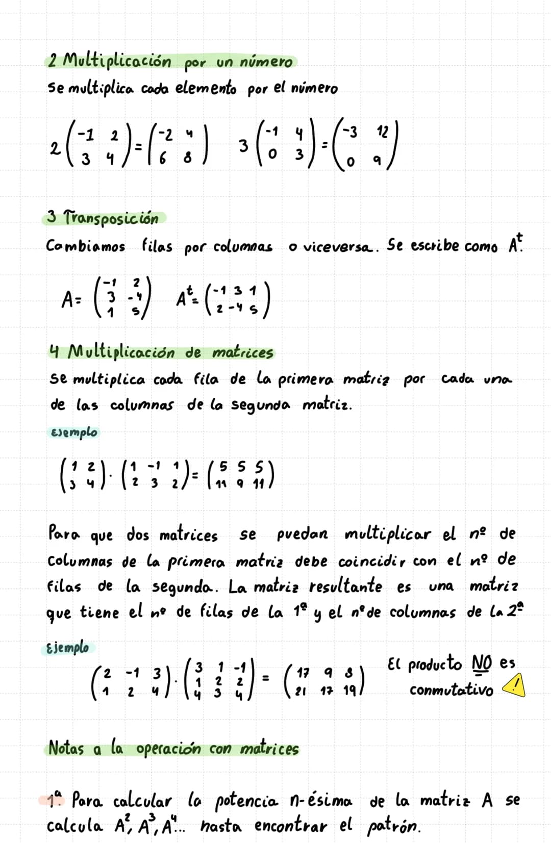 # Matrices
NJS
Una matriz es un rectángulo de números reales ordenados
en filas y columnas. Se escriben con las letras A,By C
e indicando