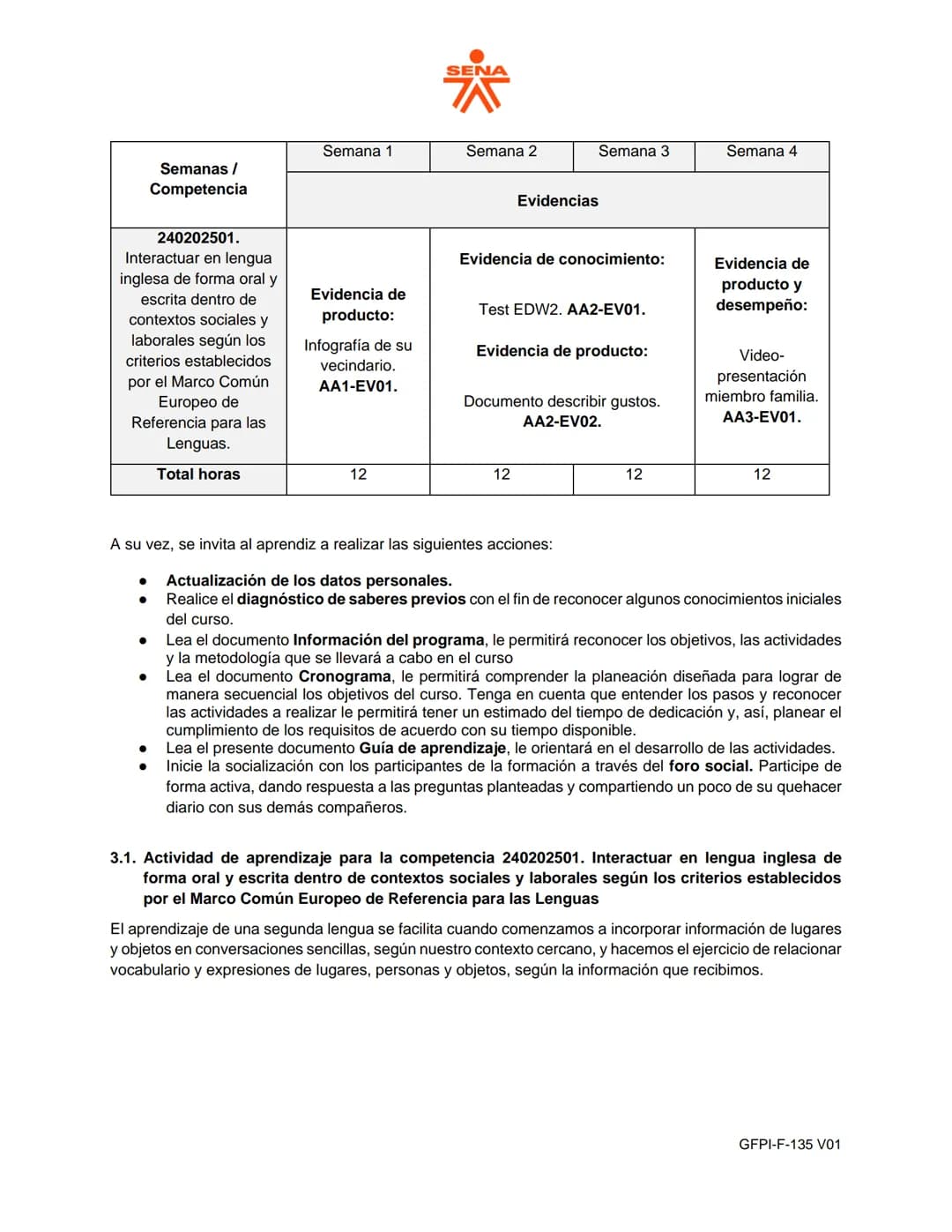 # SENA
PROCESO DE GESTIÓN DE FORMACIÓN PROFESIONAL INTEGRAL
GUÍA DE APRENDIZAJE
1. Identificación de la guía de aprendizaje
* Denominaci