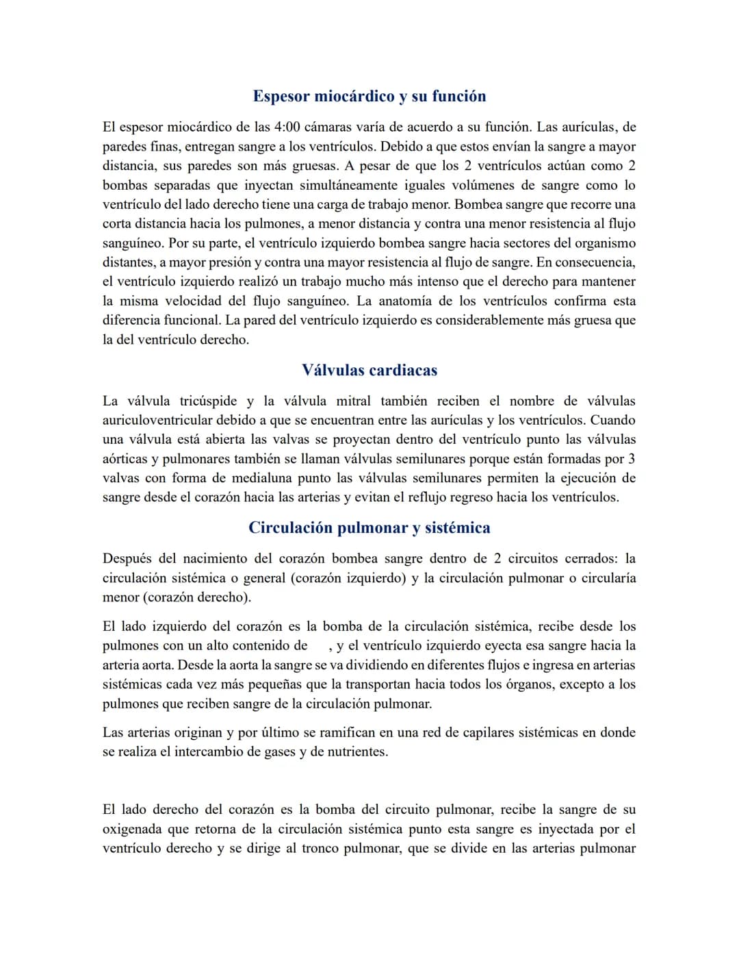 # Aparato circulatorio
La sangre, el corazón y los vasos sanguíneos componen el sistema circulatorio, cuyas
funciones son las siguientes.