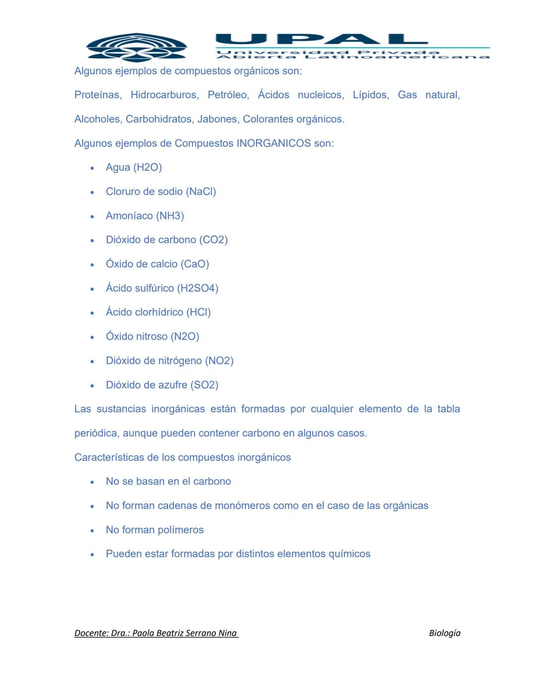 UPAL
Diversidad Privad
MATERIA: BIOLOGIA
DOCENTE: DRA.: PAOLA BEATRIZ SERRANO NINA
CURSO: TEORICO 6
CODIGO: BYF 113
UNIDAD 1
ORIGEN DE LA V