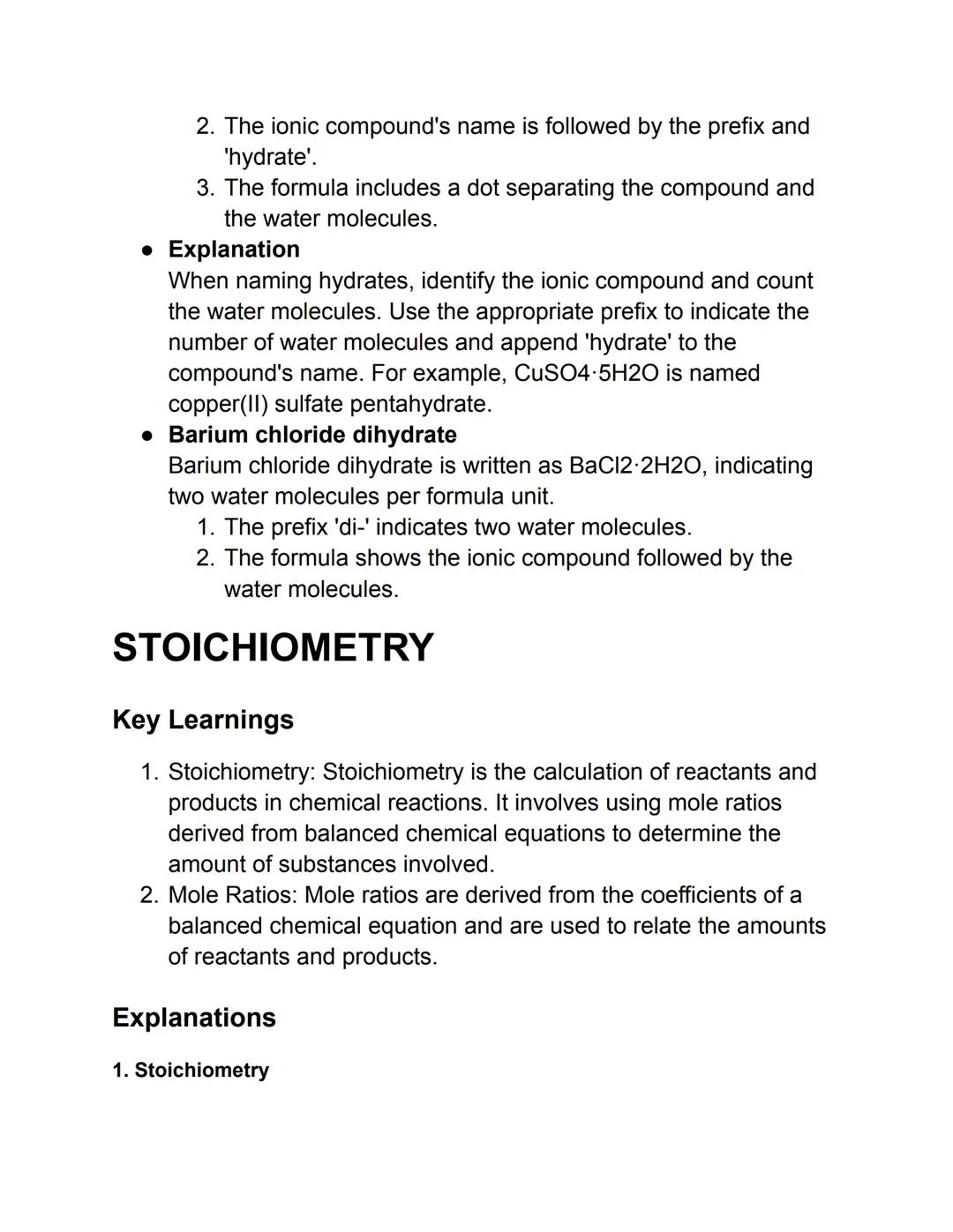 # MOLES AND AVOGADRO'S NUMBER
Key Learnings
1. Avogadro's Number and Mole Concept: Avogadro's number is a
constant used to count particle
