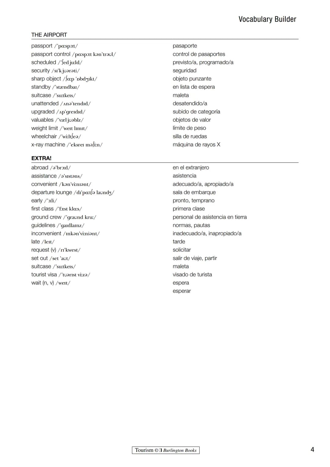 # 1 Vocabulary Builder
Learn the vocabulary you need. Write the words in your language.
> before page 4
ORDINAL NUMBERS
first /'fxst/
se