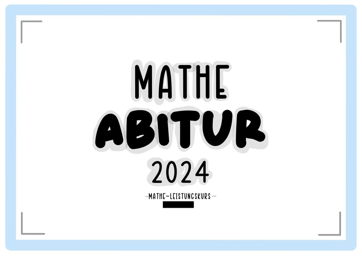 MATHE
ABITUR
2024
-MATHE-LEISTUNGSKURS- # STOCHASTIK
Begriffe
Zufallsexperiment: Ein Versuch, dessen Ergebnis nicht vorhergesehen werden k