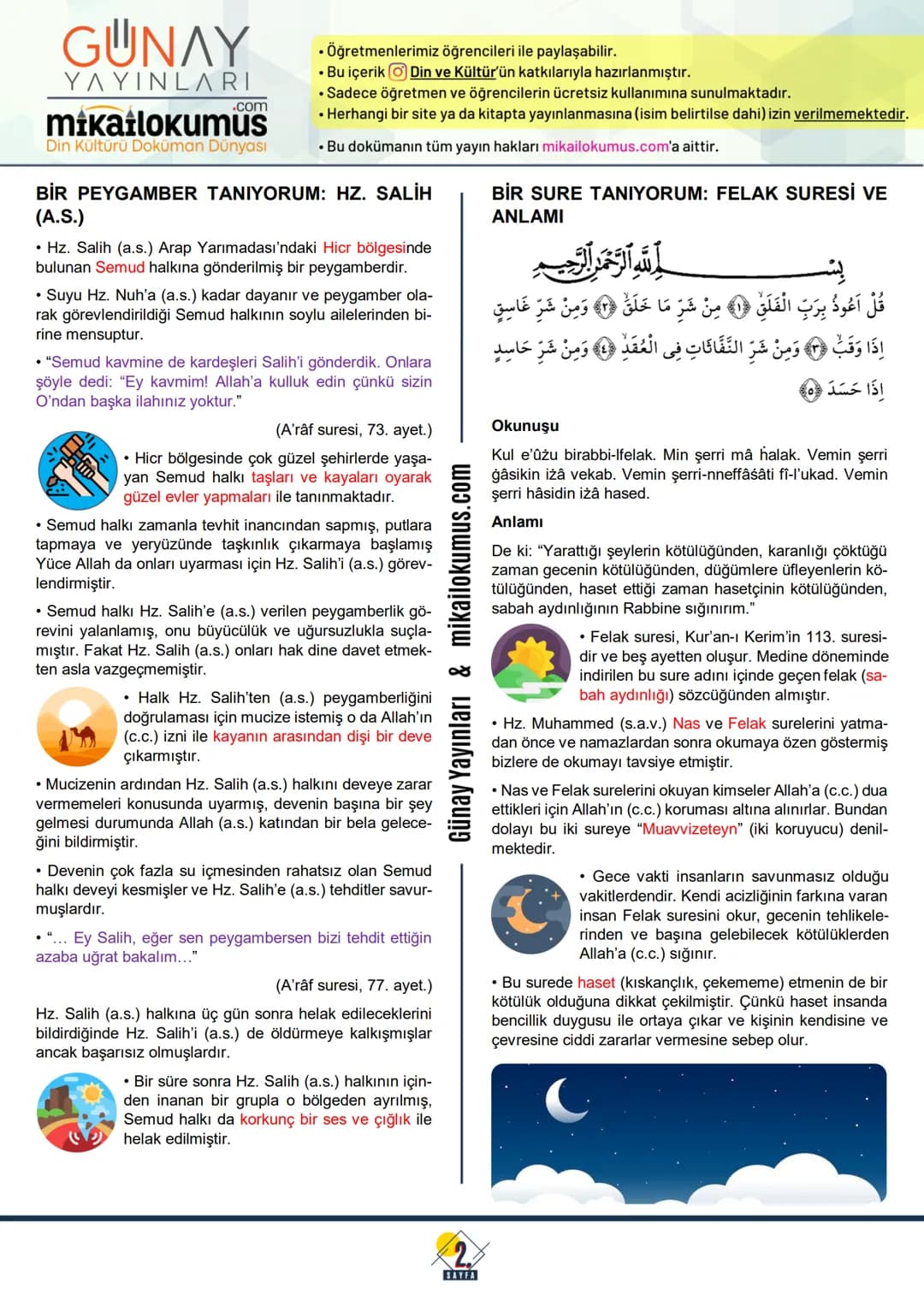 7.
SINIF
GUNAY
ΥΛΥΙΝLARI
.com
mikatlokumus
Din Kültürü Doküman Dünyası
3.
ÜNİTE
AHLAKİ DAVRANIŞLAR
GÜZEL AHLAKİ TUTUM VE DAVRANIŞLAR
* Ahl