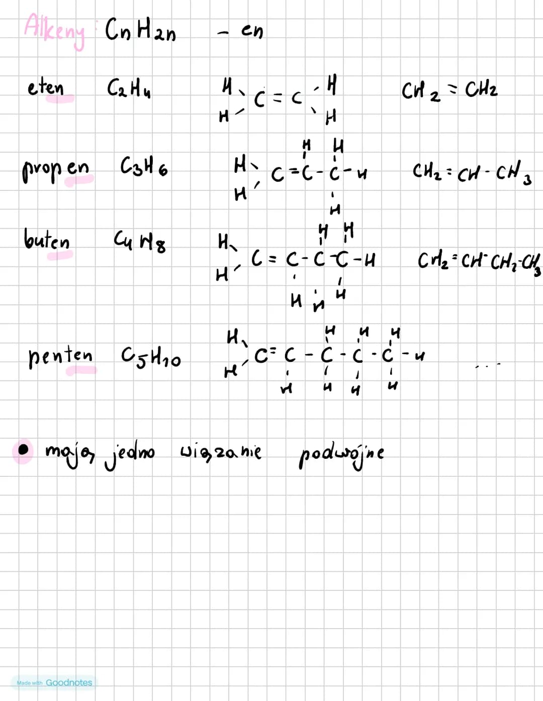 CHEMIA ♡
Made with Goodnotes # Weglowodory
weglowodory
nasycone
nienasycone
- so, tylko wiązania
- Pojedyncze
- jest co najmniej
- jedno