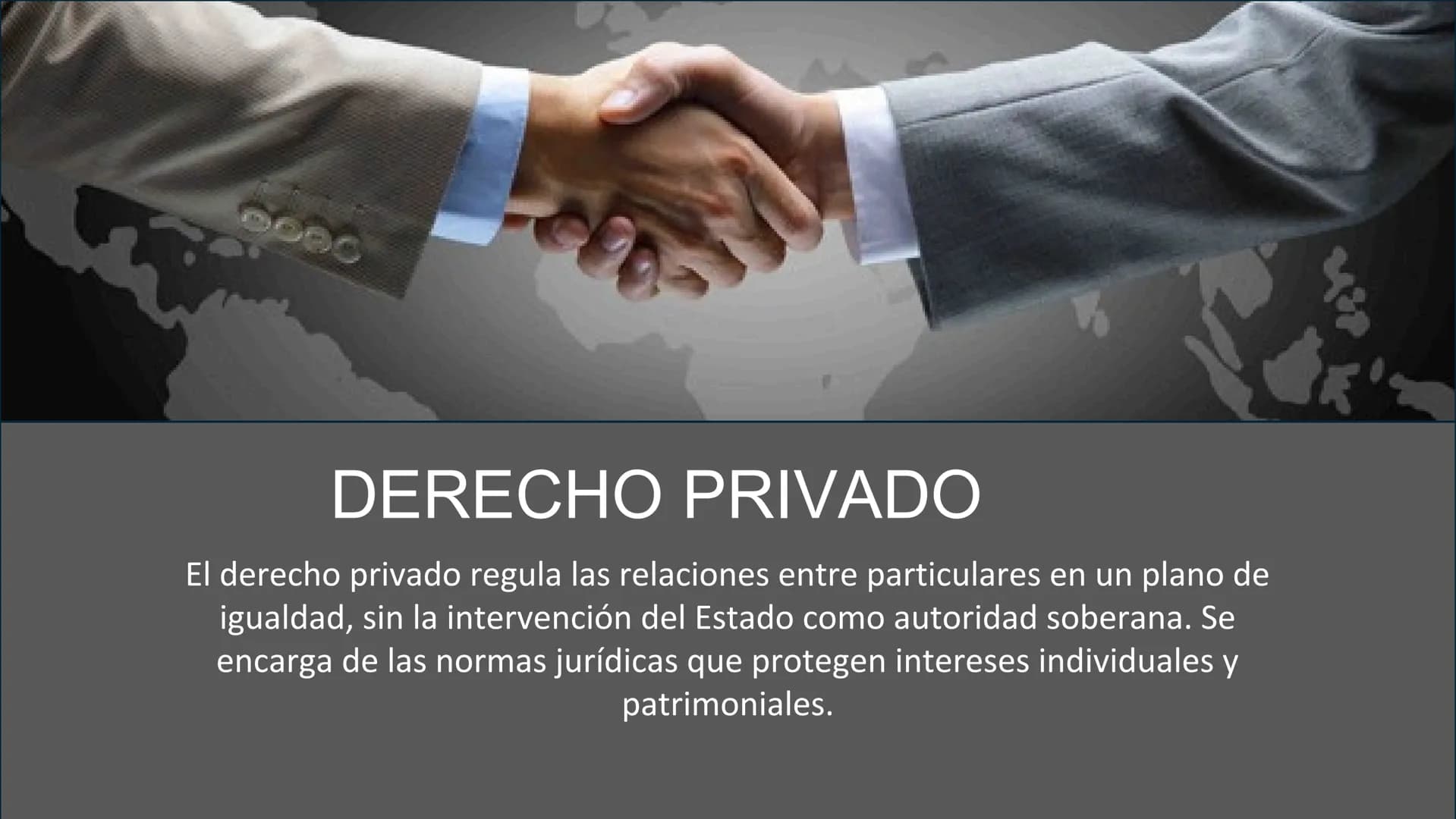 # DERECHO
# PÚBLICO Y PRIVADO
El derecho se divide en dos grandes ramas:
Derecho público
Derecho privado
Esta clasificación permite org