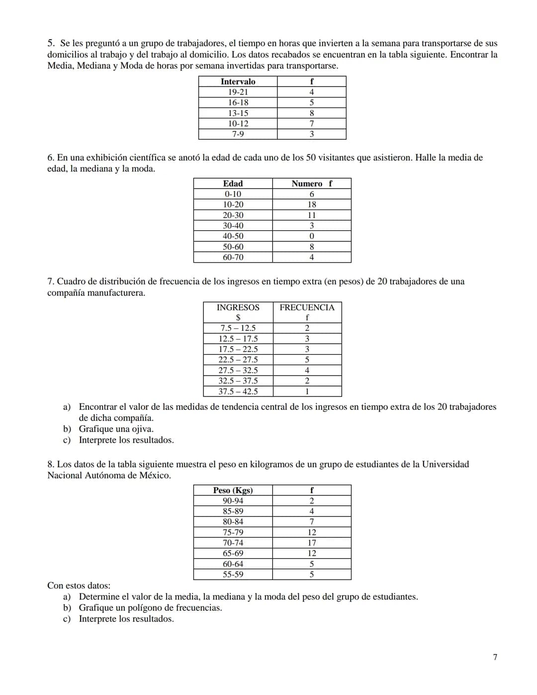 # MEDIDAS DE TENDENCIA CENTRAL
Distribución de Frecuencia Simple
Una forma de describir a un grupo en su totalidad es encontrar un número ú