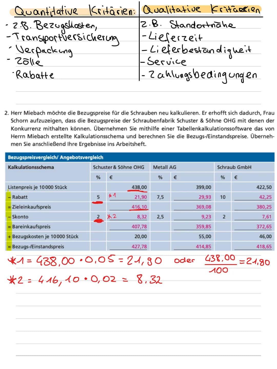 # Beschaffung
Quantitativer und Qualitativer Angebots vergleich:
Quantitativer Angebots vergleich
wichtiges Kritārium für Auswahl eines Ang
