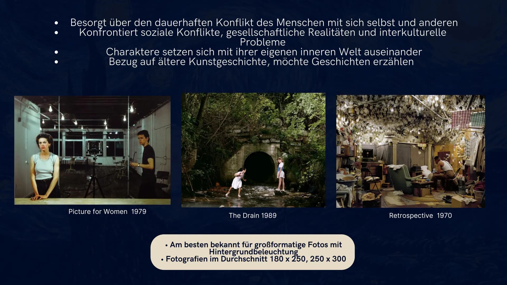 # exploring
# JEFF WALL
INZINIERTE FOTOGRAFIE # Die
# GLIEDERUNG
* Jeff Wall
* Lebenslauf
* Werkübersicht
* Thematik
* Inhalt
