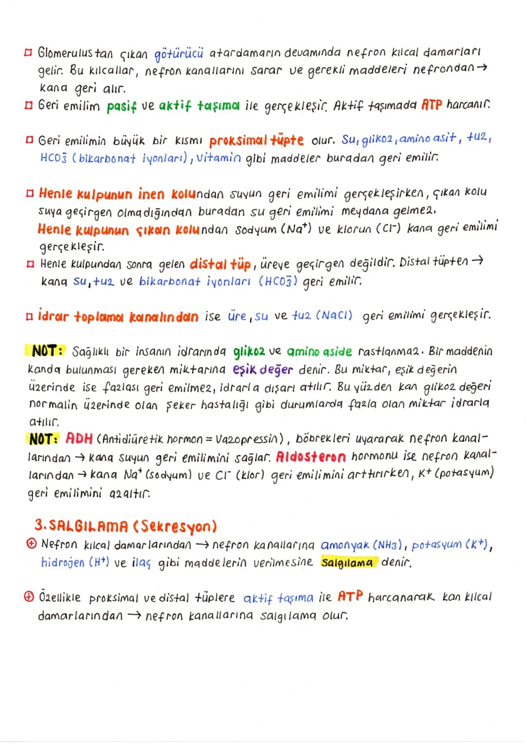 # ÜRİNER (BOŞALTIM) SİSTEMİ
⊕ Homeostasi denilen kararlı iç dengenin korunması için vücutta bulunan fazla
ve zararlı maddelerin vücut dışın