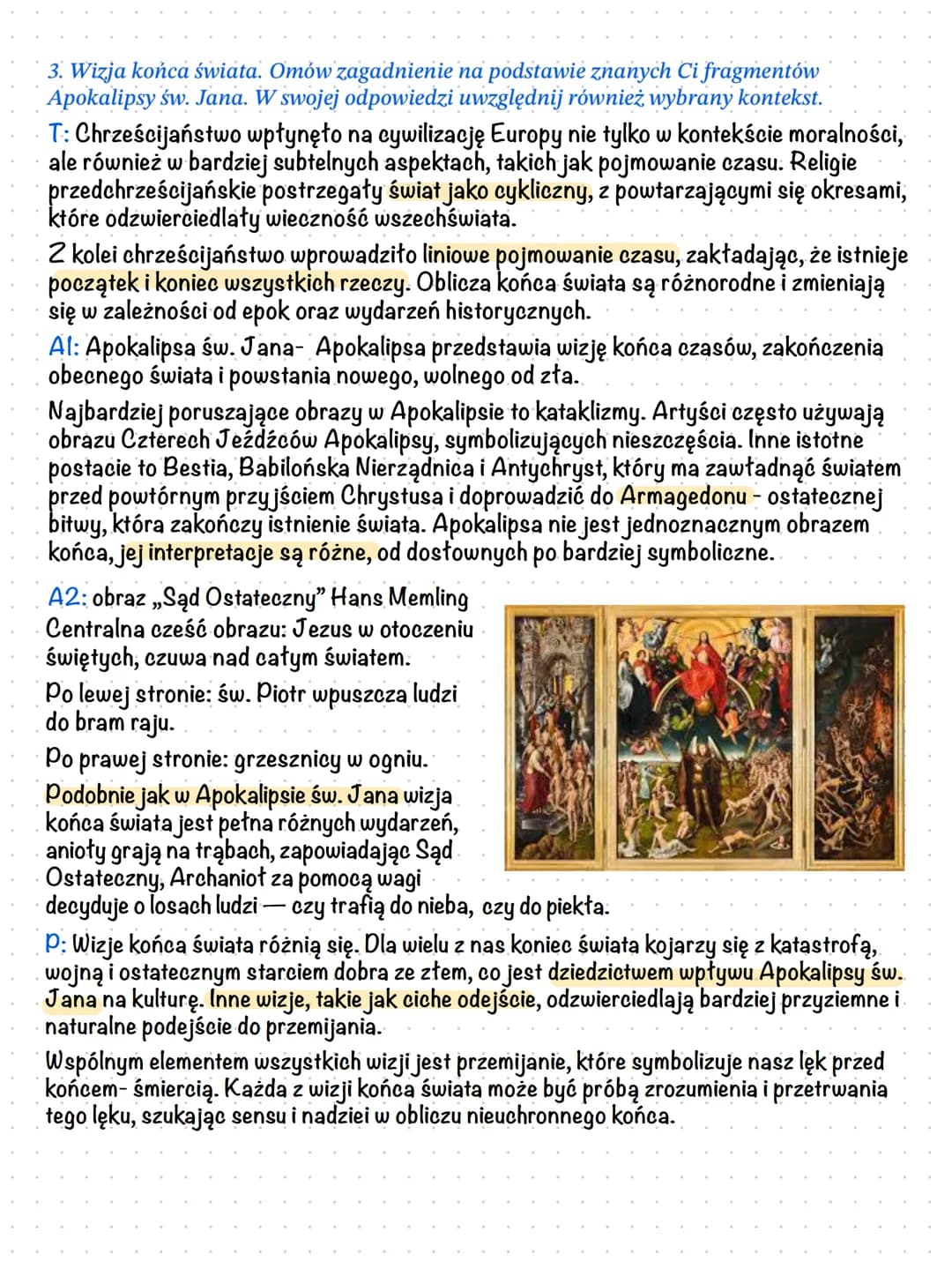 # BIBLIA- pytania jawne
1. Motyw cierpienia niezawinionego. Omów zagadnienie na podstawie znanych Ci
fragmentów Księgi Hioba. W swojej odpo