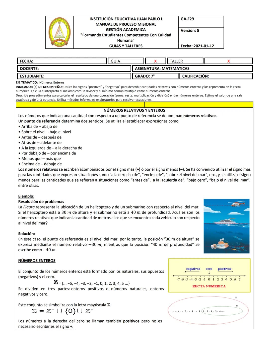 INSTITUCIÓN EDUCATIVA JUAN PABLO I
MANUAL DE PROCESO MISIONAL
GESTIÓN ACADEMICA
"Formando Estudiantes Competentes Con Calidad
Humana"
GUIAS