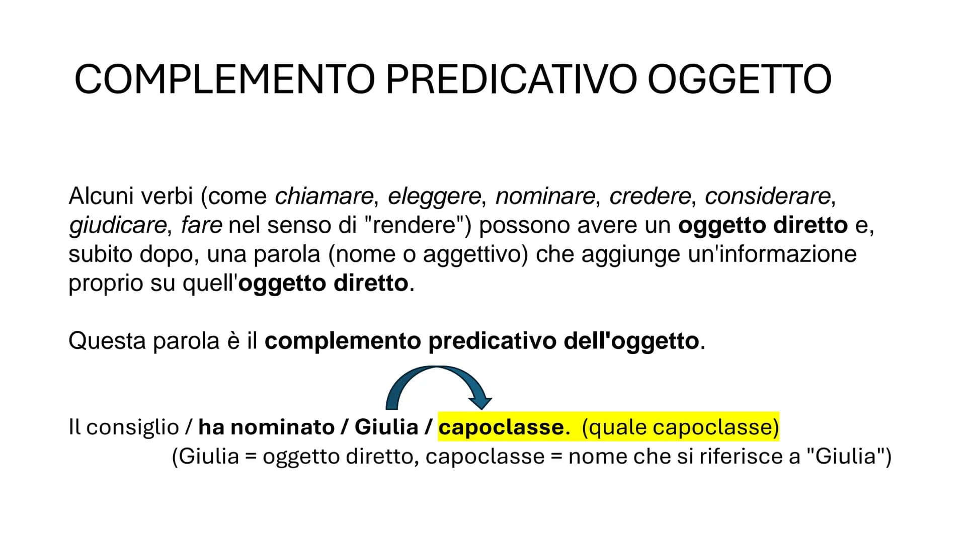 # I COMPLEMENTI
PREDICATIVI
Soggetto
Oggetto # RIPARTIAMO DAL PREDICATO NOMINALE
È formato dal verbo essere (o altri verbi copulativi) + u