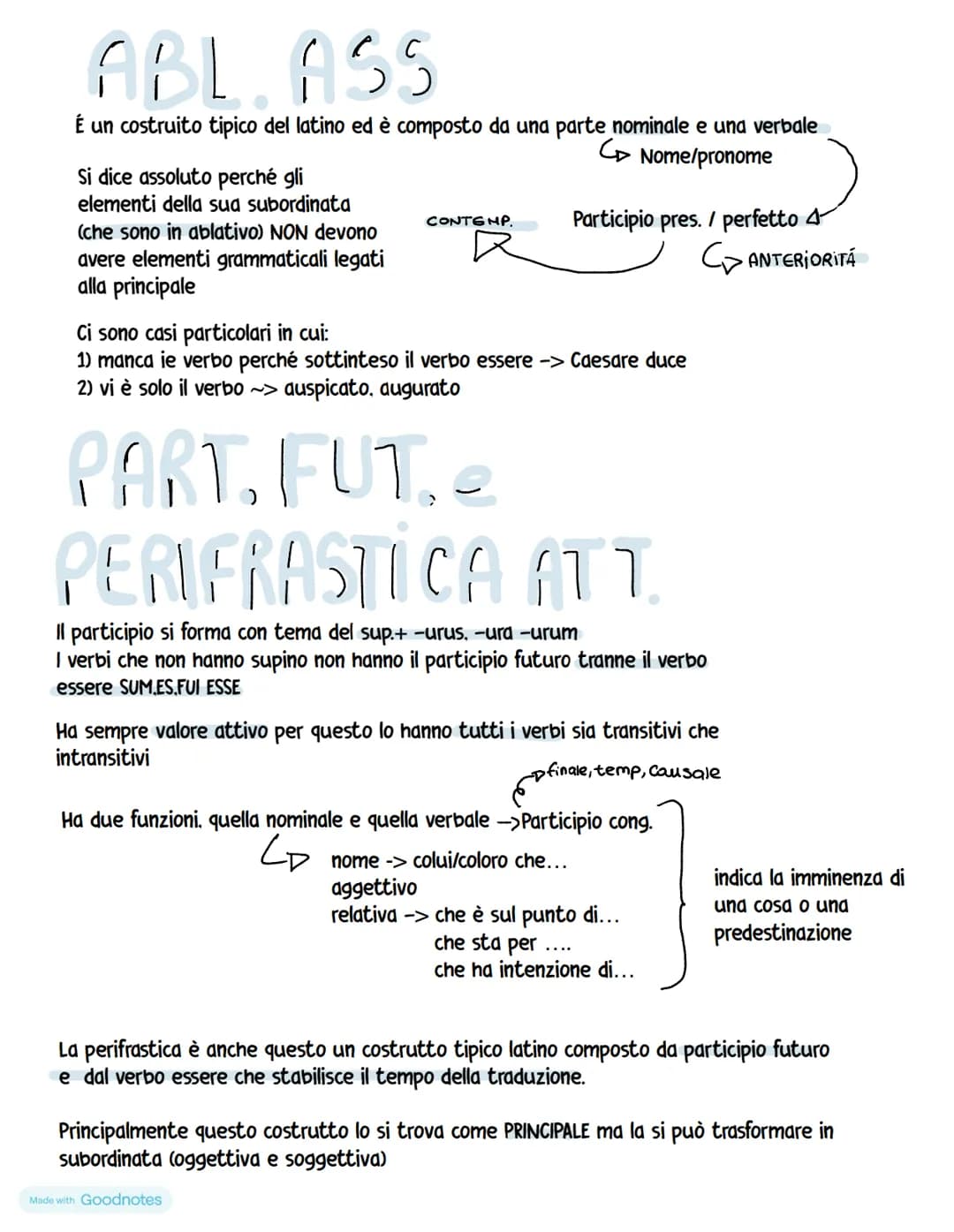 Made with Goodnotes # LE SUBORDINATE IN LATINO
CAUSALE
Introduce la causa della reggente
Qui, quod, quoniam e propterea quod + indicativo