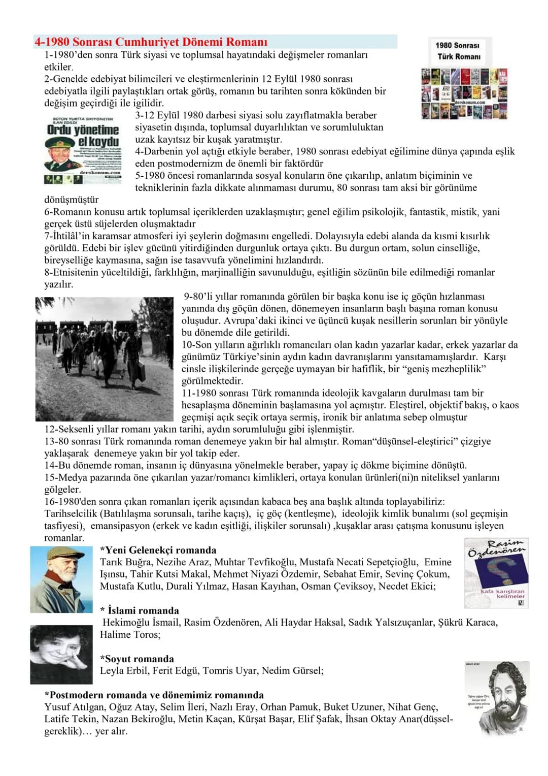 derskonum.com
12.SINIF TÜRK DİLİ VE EDEBİYATI ROMAN ÜNİTESİ KONU ANLATIMI Mustafa Şahin EDEBİYAT
Ünite / PDF içeriği:
1-Genel Hatırlatma Bi