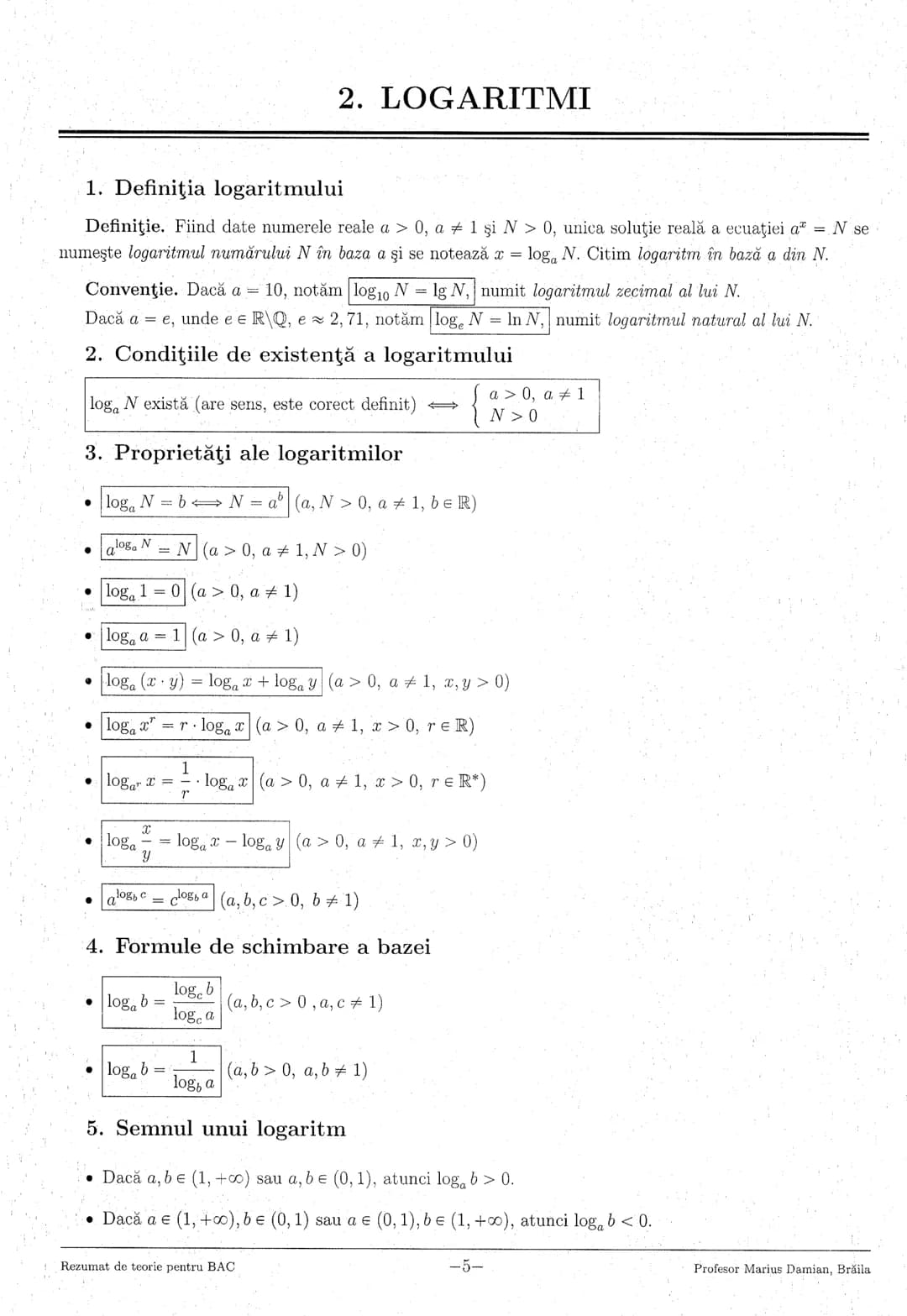 # 1. NUMERE REALE
1. Formule de calcul prescurtat
$(a+b)^2 = a^2+2ab+b^2$ $(a-b)^2= a^2-2ab+b^2$ $a^2-b^2= (a-b)(a+b)$
$(a+b+c)^2= a^2+b^