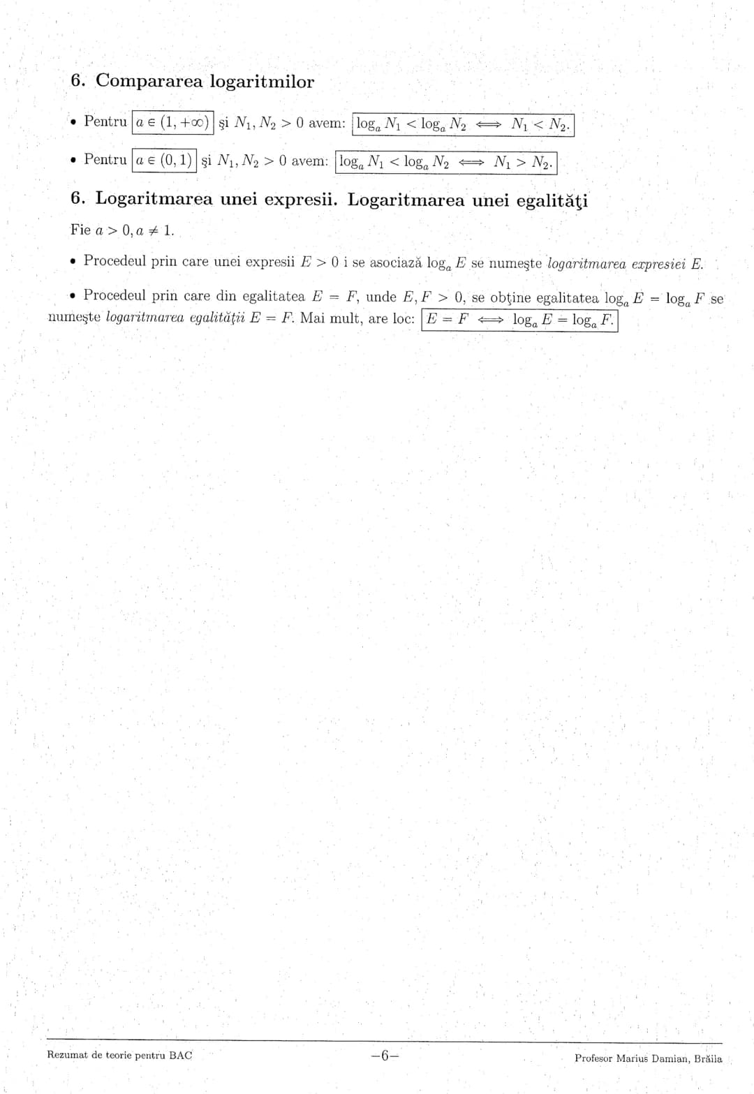 # 1. NUMERE REALE
1. Formule de calcul prescurtat
$(a+b)^2 = a^2+2ab+b^2$ $(a-b)^2= a^2-2ab+b^2$ $a^2-b^2= (a-b)(a+b)$
$(a+b+c)^2= a^2+b^