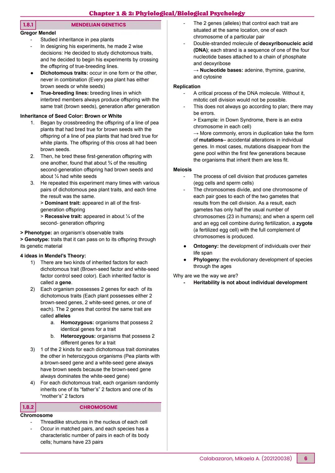 BPSY105 Physiological/Biological Psychology
CHAPTER 1&2: PHYSIOLOGICAL/BIOLOGICAL PSYCHOLOGY
BSP 3-3 | Ma'am Bennet | February 18, 2025
1.