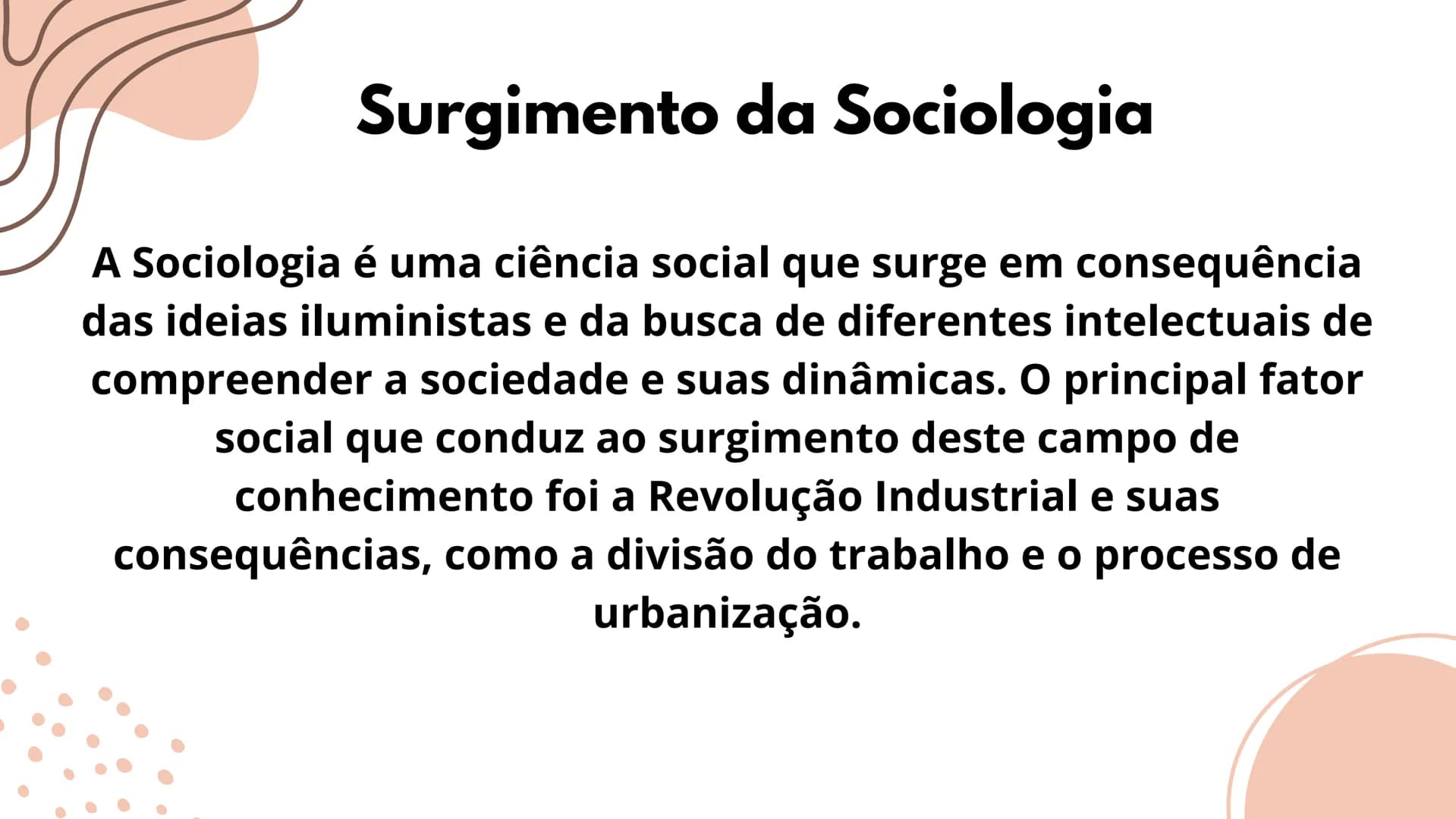 # REVISÃO
# SOCIOLOGIA
Professora: Andreza Sociologia como “Ciência da Sociedade”
A Sociologia é a ciência que estuda a sociedade, suas
es