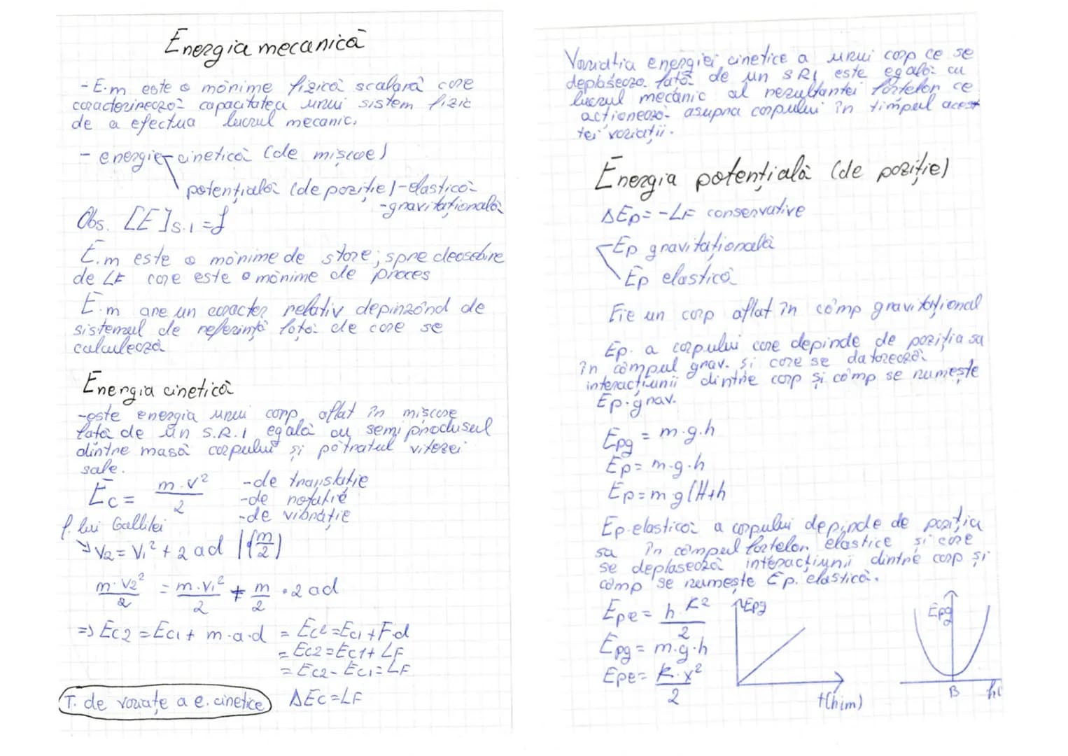 Legea conservori energiei mecanice.
Considerom un corp, izolat aflat intr-un
comp de forte conservatie
F=0
FR=0 SEC = LFconservative + LF ne