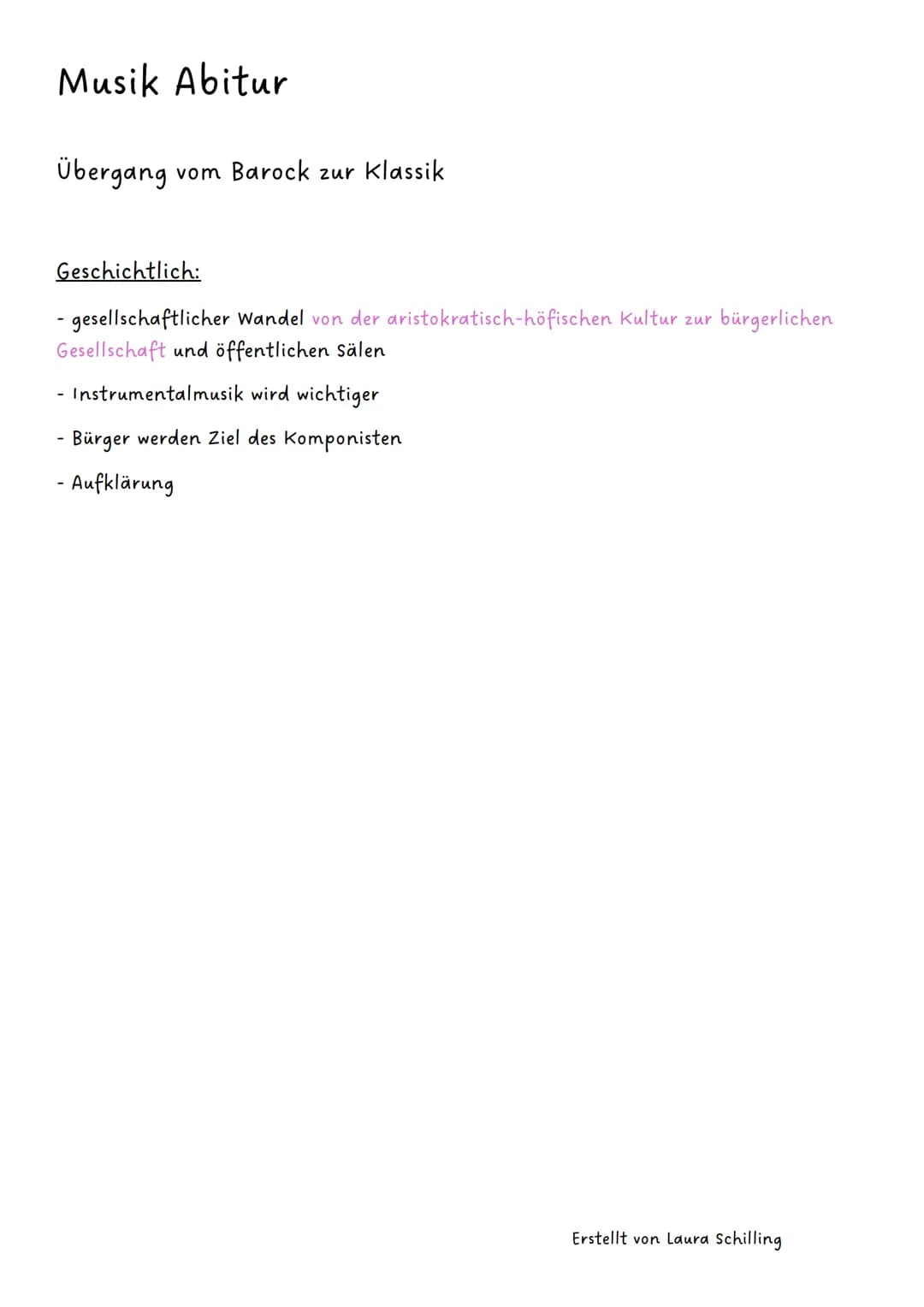 # Musik Abitur
Barock: (1600 - 1750)
Historischer Hintergrund:
- Pracht & Prunk
- Güter, Essen & Orchester zur Demonstration von Macht
- A
