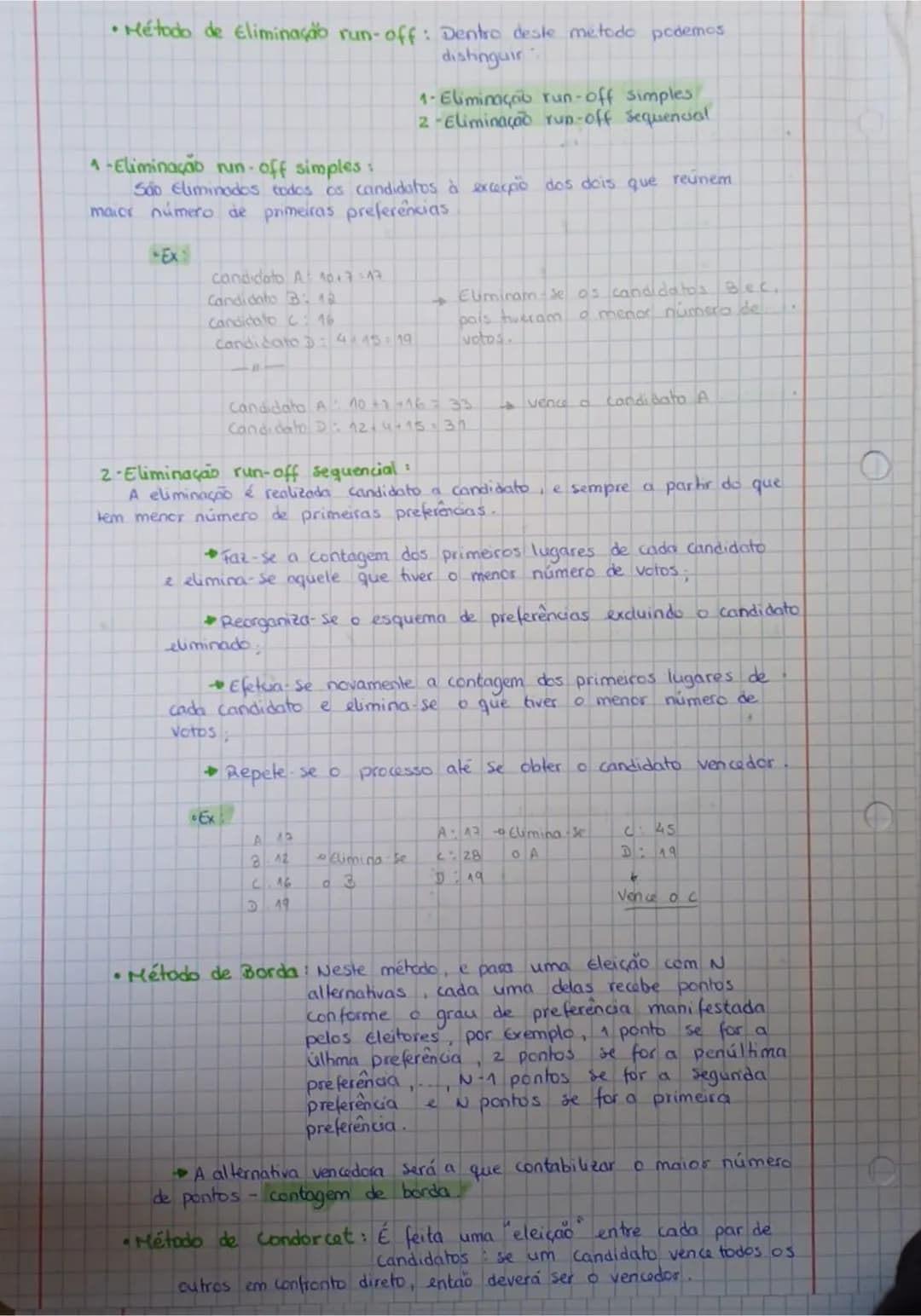 # 10o Ano
resumos # Teoria matemática das eleições
Sistemas de votação
* Sistema maioritário
Neste tipo de sistema, podemos distinguir