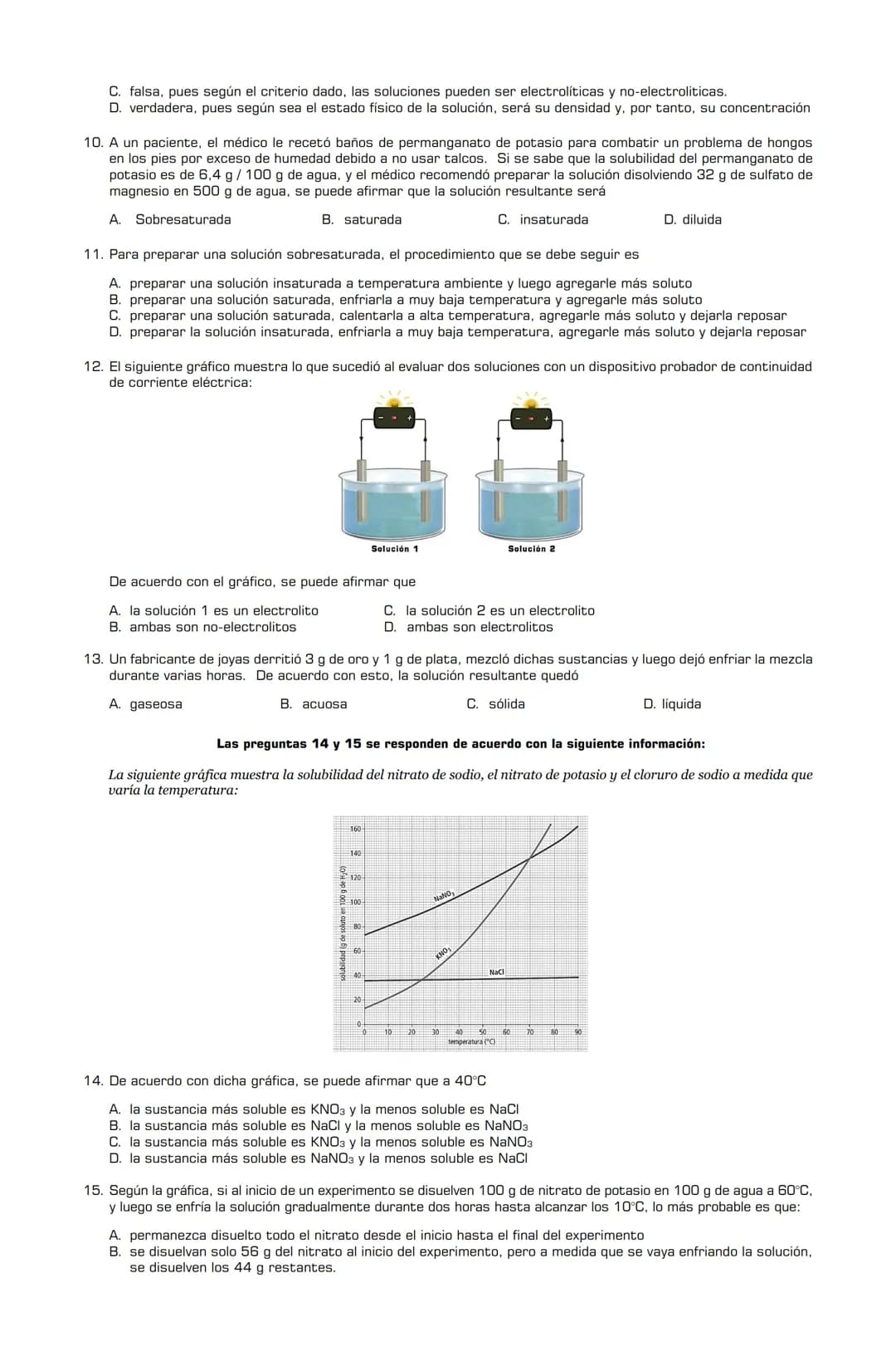 # INSTITUCIÓN EDUCATIVA
# MARÍA ANTONIA PENAGOS
Plan de Mejoramiento de Química - Test
SOLUCIONES: Generalidades - Clasificación - Solubili