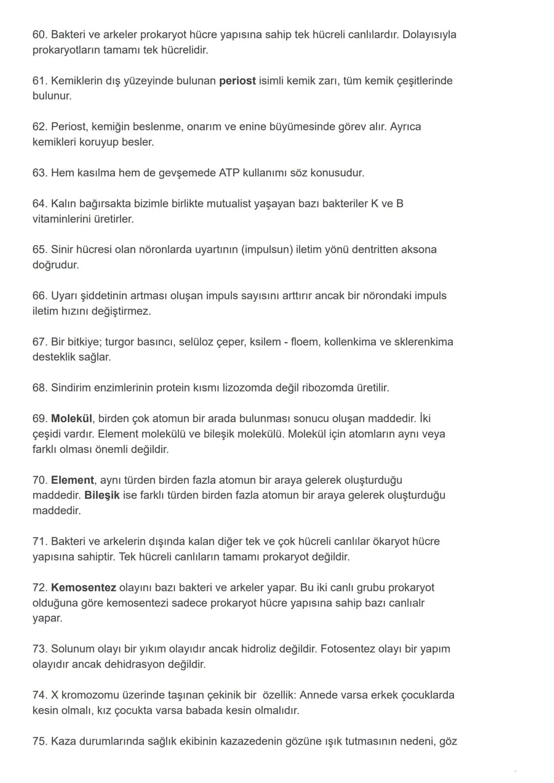 # Bilinmesi Gereken TYT AYT Biyoloji Kısa Ders Notları
TYT AYT Biyoloji için bilinmesi gereken 100 kısa ders notu Sizlerle.
1. Vagus sinir