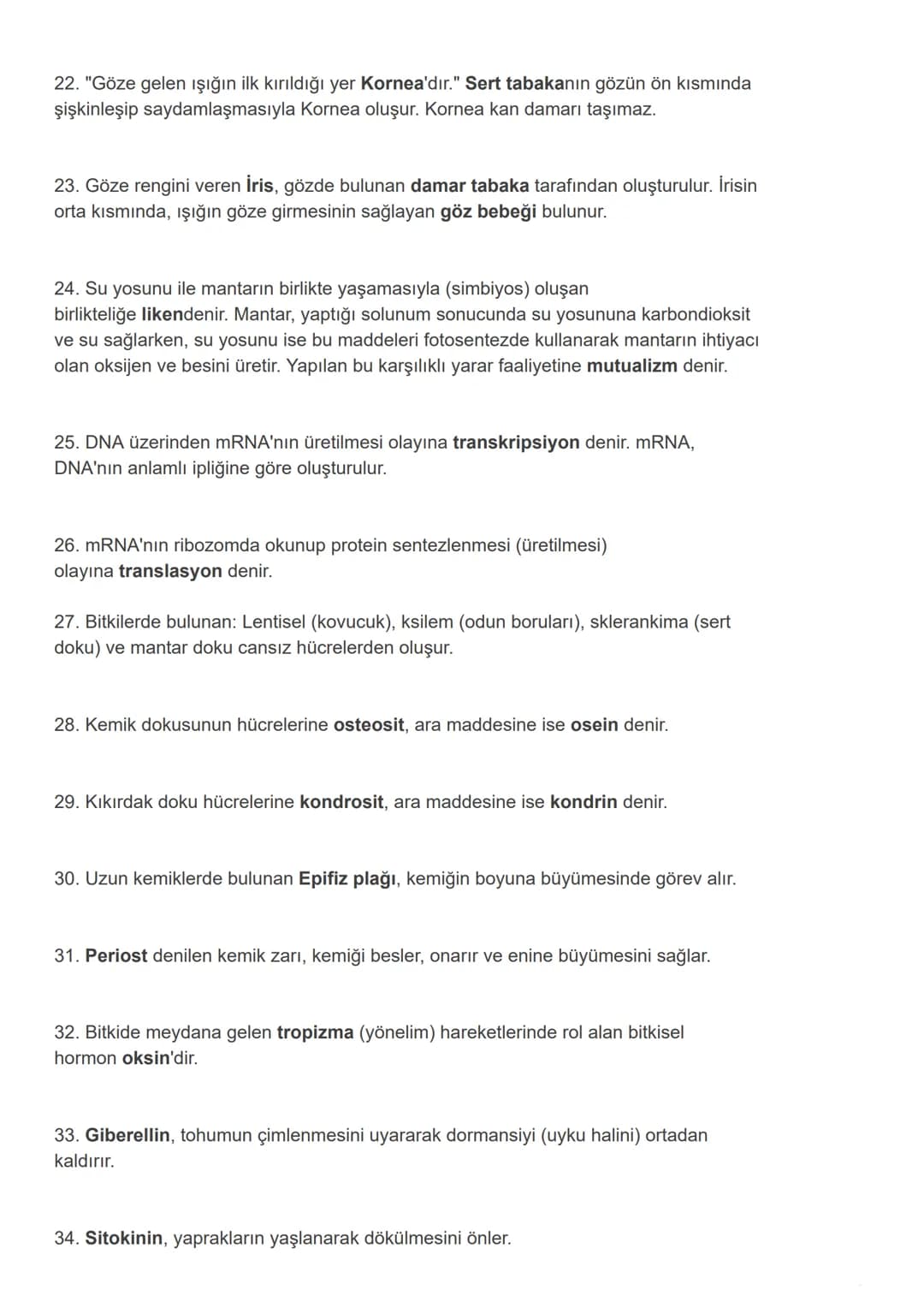 # 100 Maddede YKS Biyoloji Tekrar - TYT AYT Biyoloji Kısa Notlar
Genel tekrar için 100 pratik Biyoloji notu Sizlerle!
1. Prolaktin (LTH) h