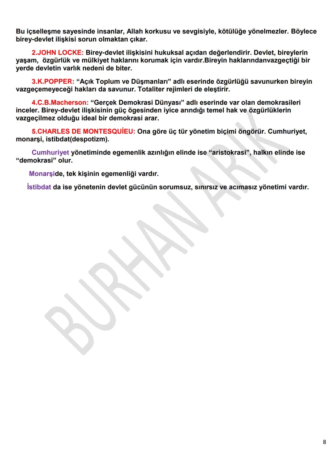 3. ÜNİTE
FELSEFENİN TEMEL KONULARI VE PROBLEMLERİ
6. SİYASET FELSEFESİNİN KONUSU VE PROBLEMLERİ
Siyaset(politika) : Bir toplumda çatışma