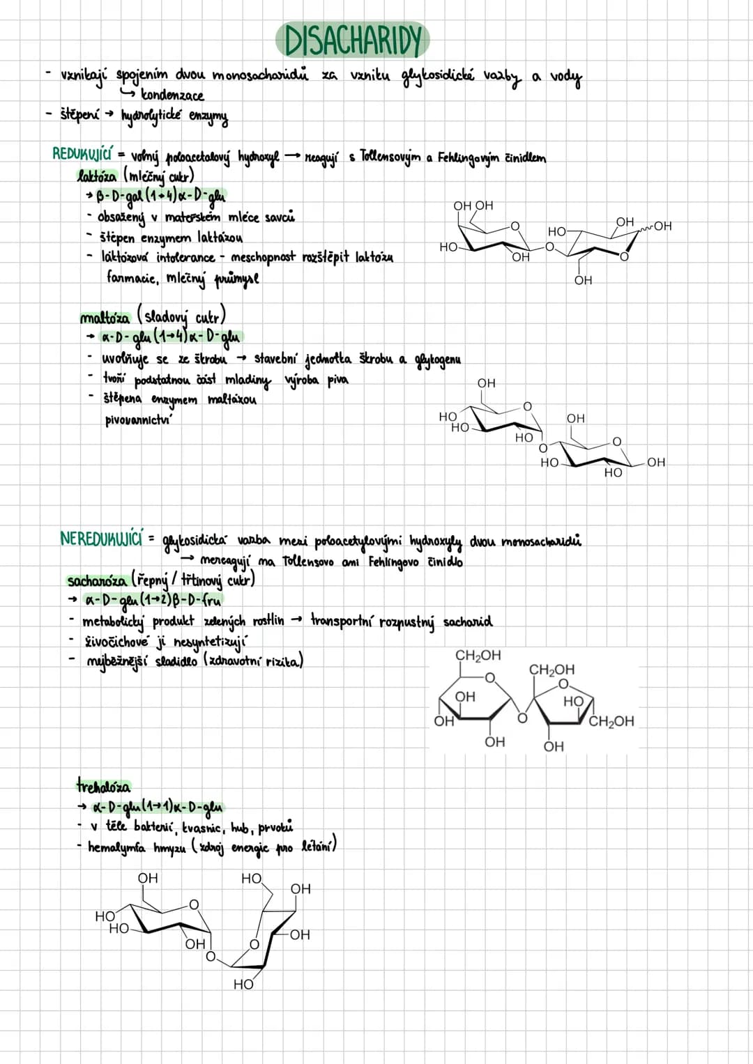 # Sacharidy
- polyhydroxysloučeniny obsahujići karbonylovou (keto/aldo) skupinu
- jejich deriváty jsou přítomny ve všech organismech:
-