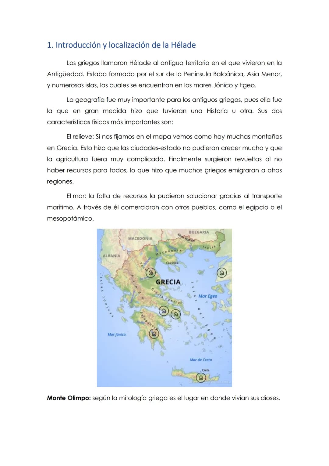 # LA
# ANTIGUA
# GRECIA # Tabla de contenido
1. Introducción y localización de la Hélade.................................................