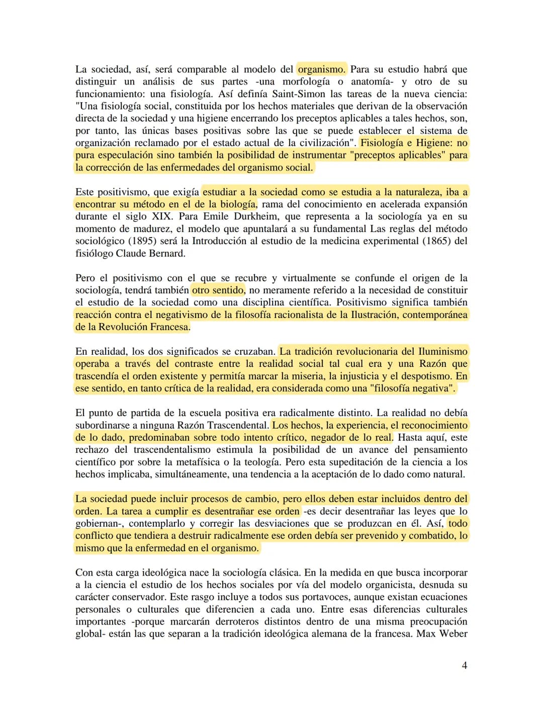 # Juan Carlos Portantiero, "La Sociología Clásica: Durkheim y Weber -
Estudio Preliminar"
## El orígen de la Sociología. Los Padres Fundado