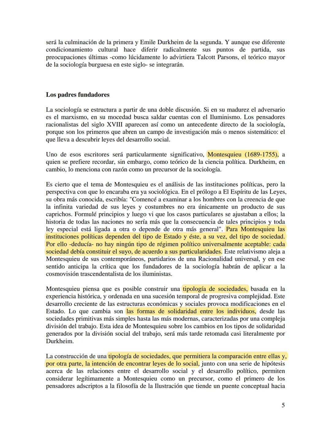 # Juan Carlos Portantiero, "La Sociología Clásica: Durkheim y Weber -
Estudio Preliminar"
## El orígen de la Sociología. Los Padres Fundado