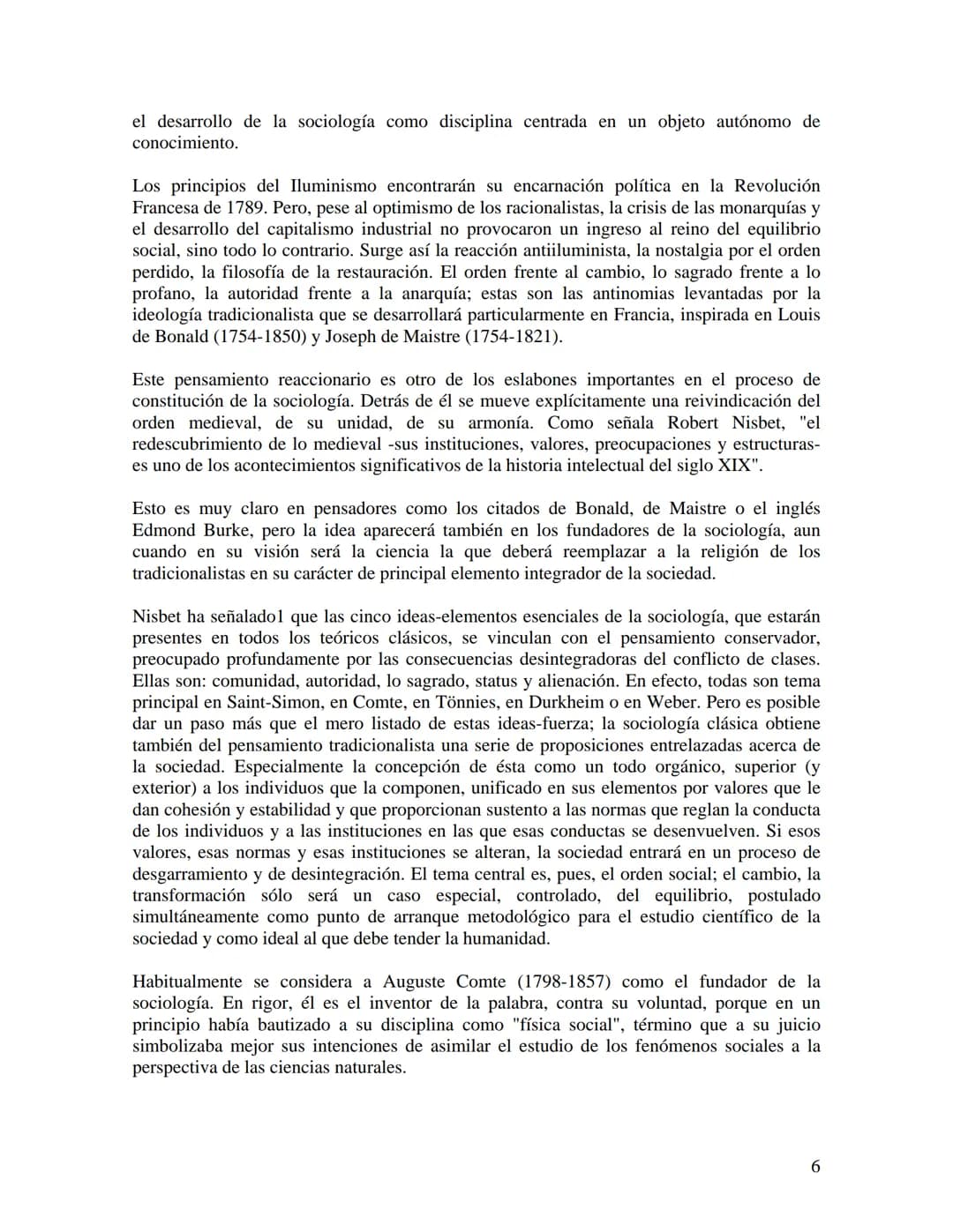# Juan Carlos Portantiero, "La Sociología Clásica: Durkheim y Weber -
Estudio Preliminar"
## El orígen de la Sociología. Los Padres Fundado