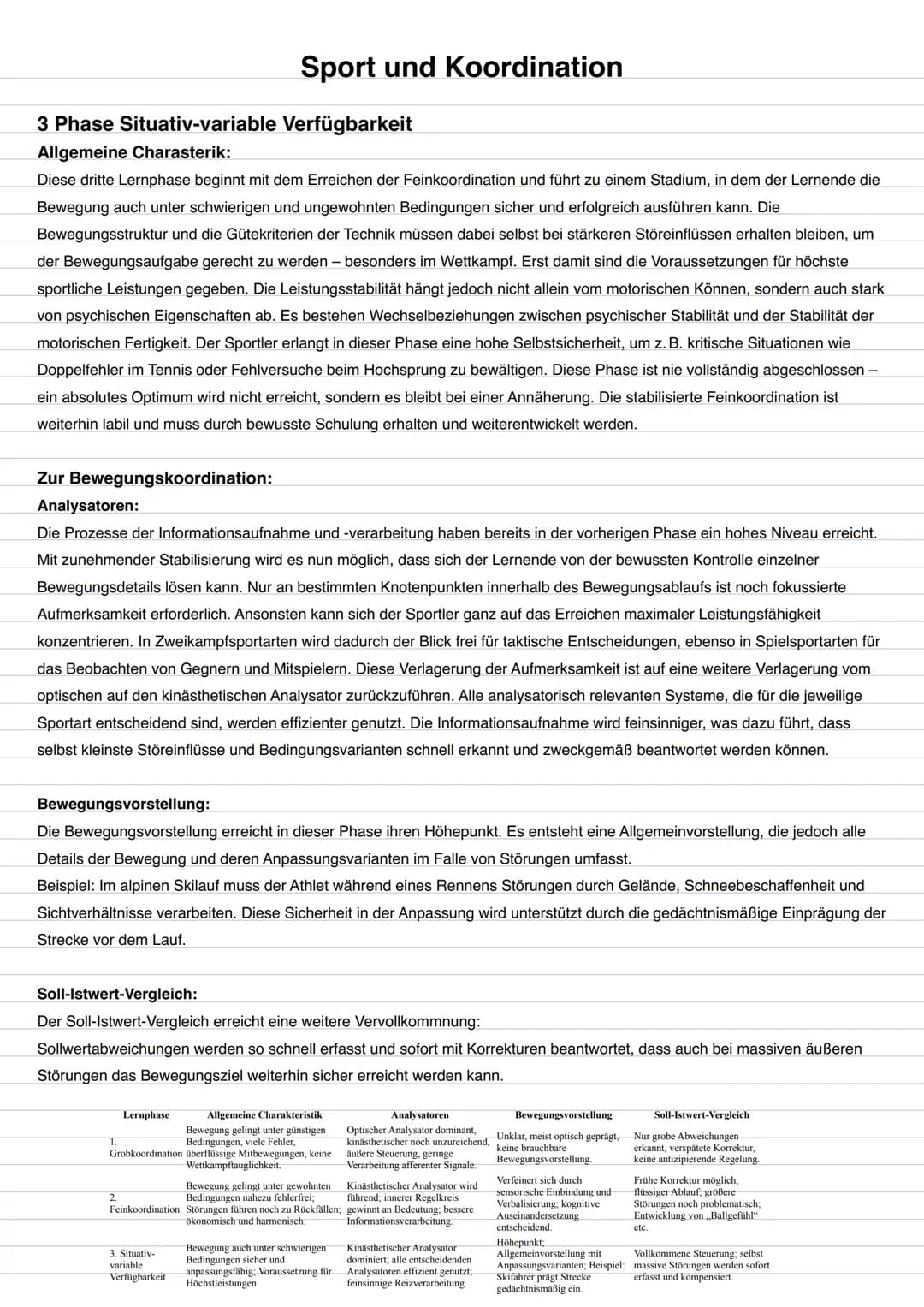 # Sport und Koordination
Inhaltliche Schwerpunkte:
Begriffsbestimmung:
* Definition der Bewegungskoordination
* Bedeutung der Bewegun
