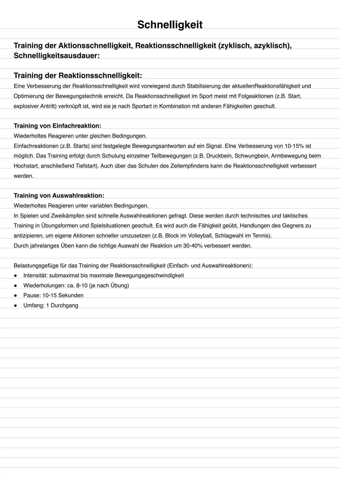 # Schnelligkeit
Inhaltliche Schwerpunkte:
Begriffsbestimmung:
* Definition
* Bedeutung der Schnelligkeit im Sport
Biologische Grundla