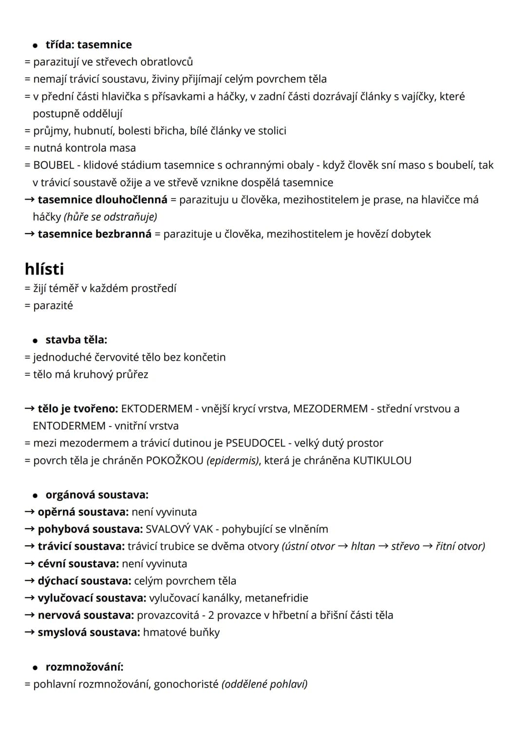 # Bezobratlí s jednoduchou tělní
stavbou
= živočichové, kteří nemají páteř a stavba jejich těla je velmi jednoduchá - často nemají
speciali