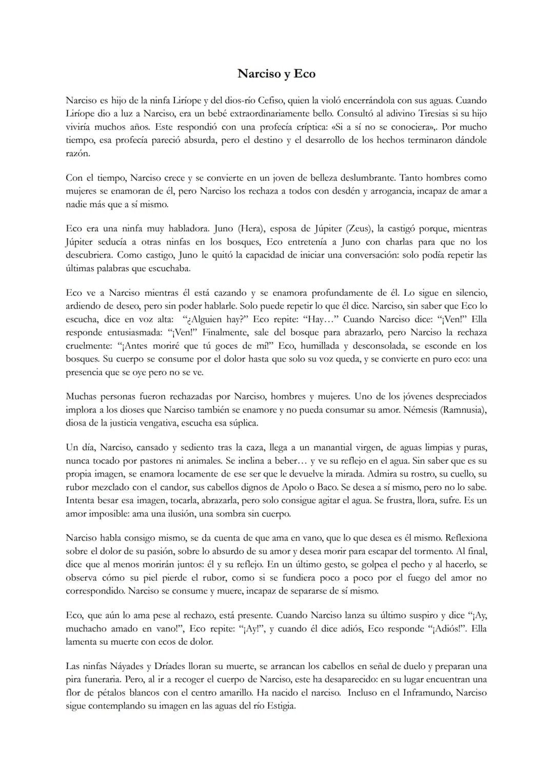 # Deucalión y Pirra
Después del gran diluvio enviado por Júpiter (Zeus) para castigar la impiedad de los humanos, la tierra
está completame