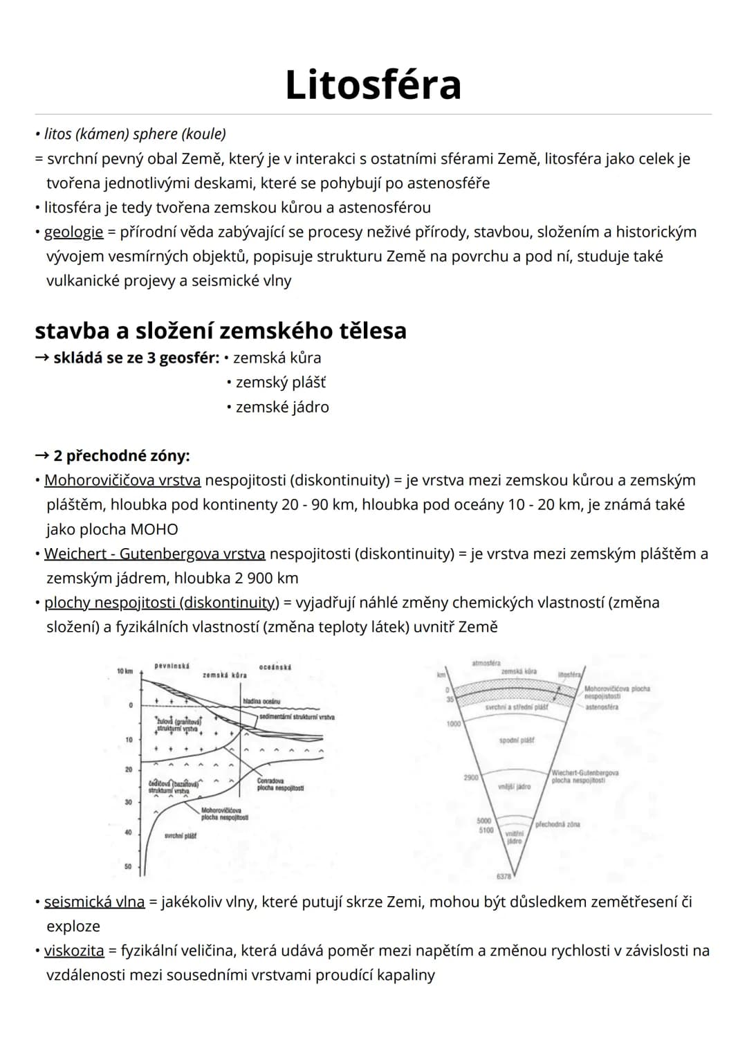 # Litosféra
• litos (kámen) sphere (koule)
= svrchní pevný obal Země, který je v interakci s ostatními sférami Země, litosféra jako celek