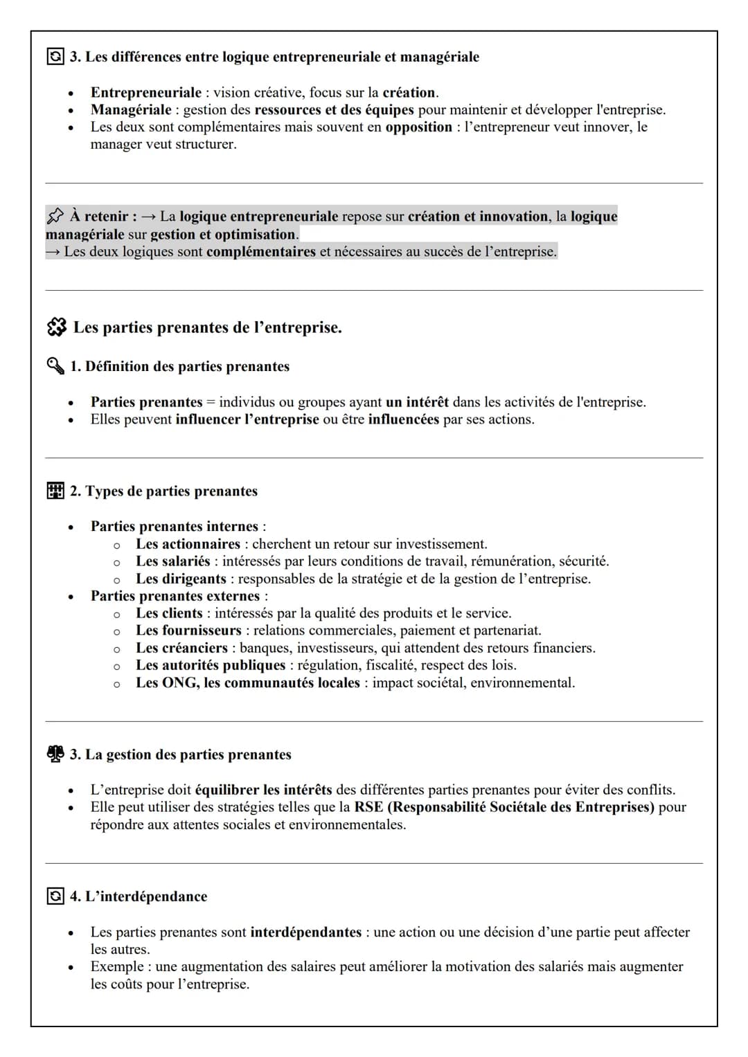 # Thème 1: l'intégration de l'entreprise dans son environnement.
Les acteurs de la vie économique.
1. Les ménages
- Ce sont les consommat