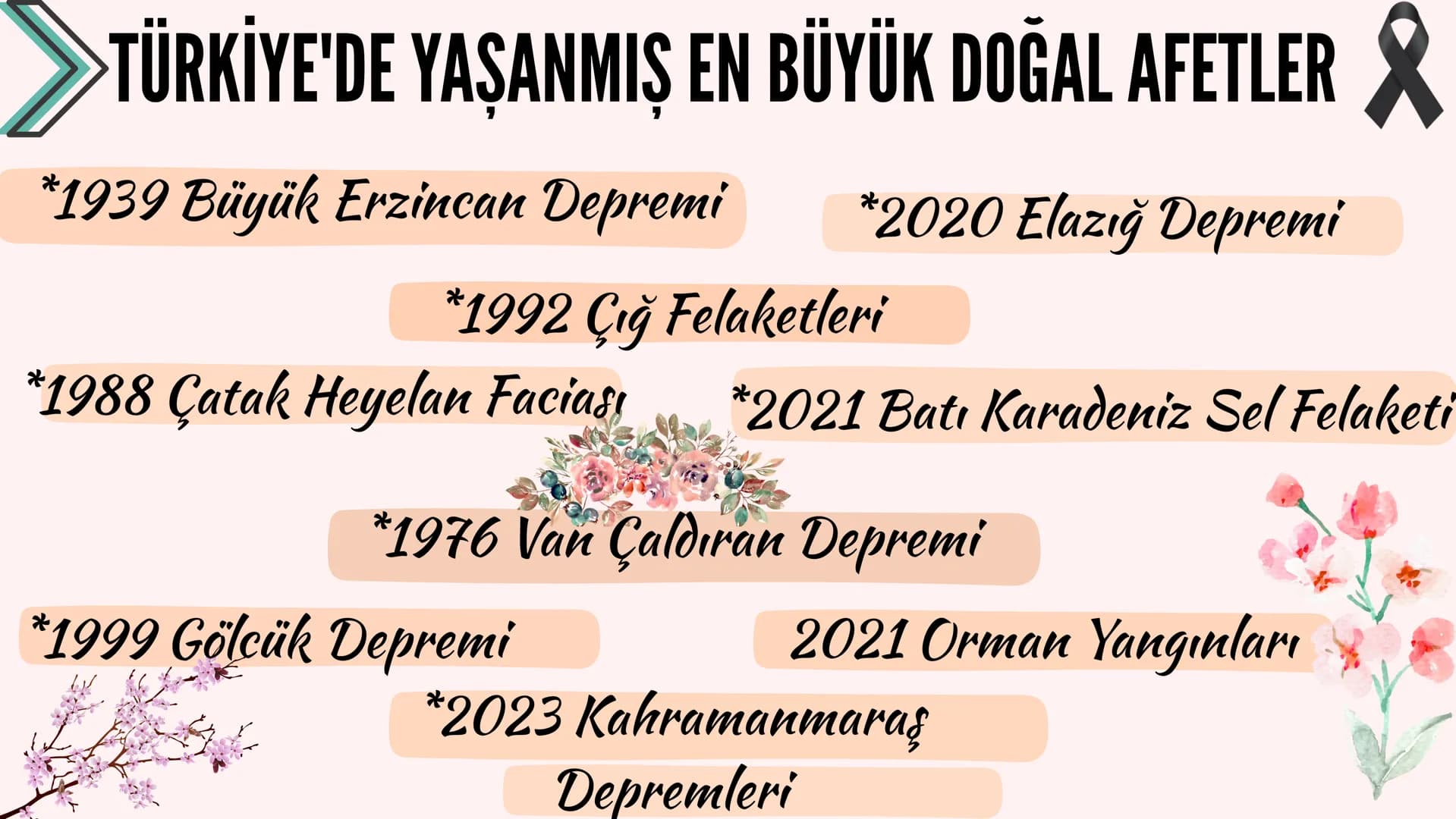 # DOĞAL
# AFETLER # DOĞAL AFET NEDİR;
-Doğal afet; insanlara zarar veren olayların genel adıdır. Can ve
mal kaybına yol açan ve kontrol ed