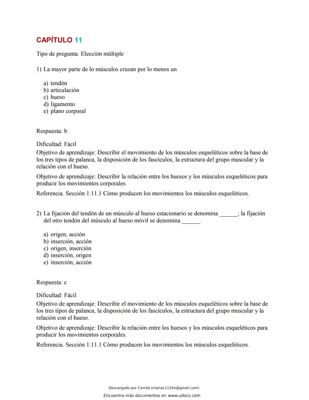 Docz
Accede a apuntes, guías, libros y más de tu carrera
Banco Preguntas Cap11 Tortora
103 pag.
Descargado por Camila (mariac1124n@gmail.com