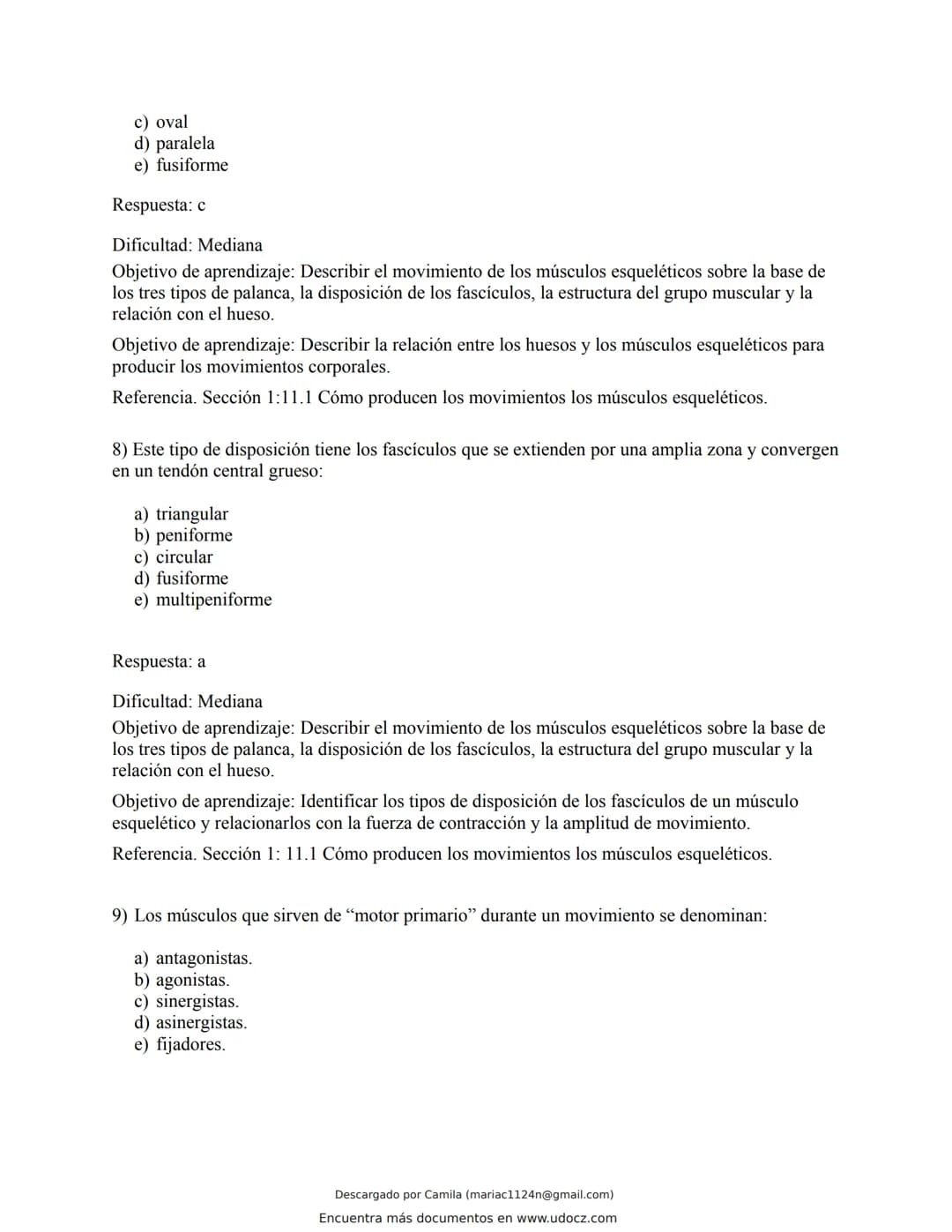 Docz
Accede a apuntes, guías, libros y más de tu carrera
Banco Preguntas Cap11 Tortora
103 pag.
Descargado por Camila (mariac1124n@gmail.com