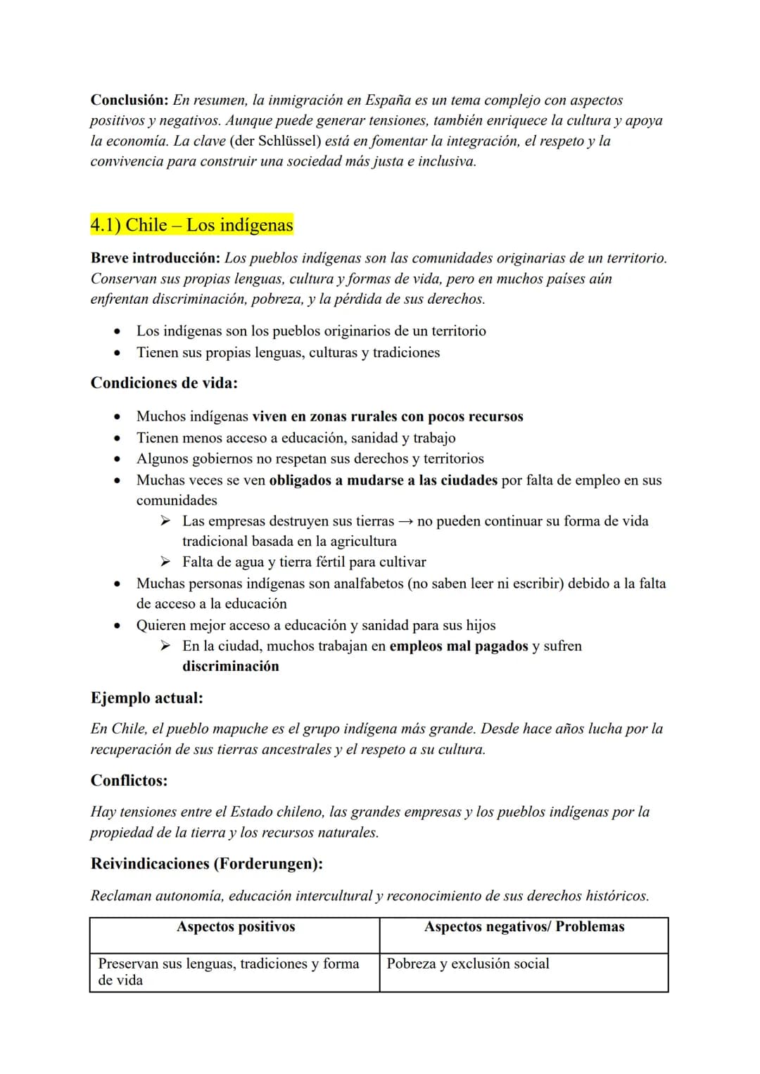 # Preparación para mi examen final de español
Temas:
1) Turismo
2) La pobreza infantil
3) Migración y Convivencia
4) Chile
4.1) Los in