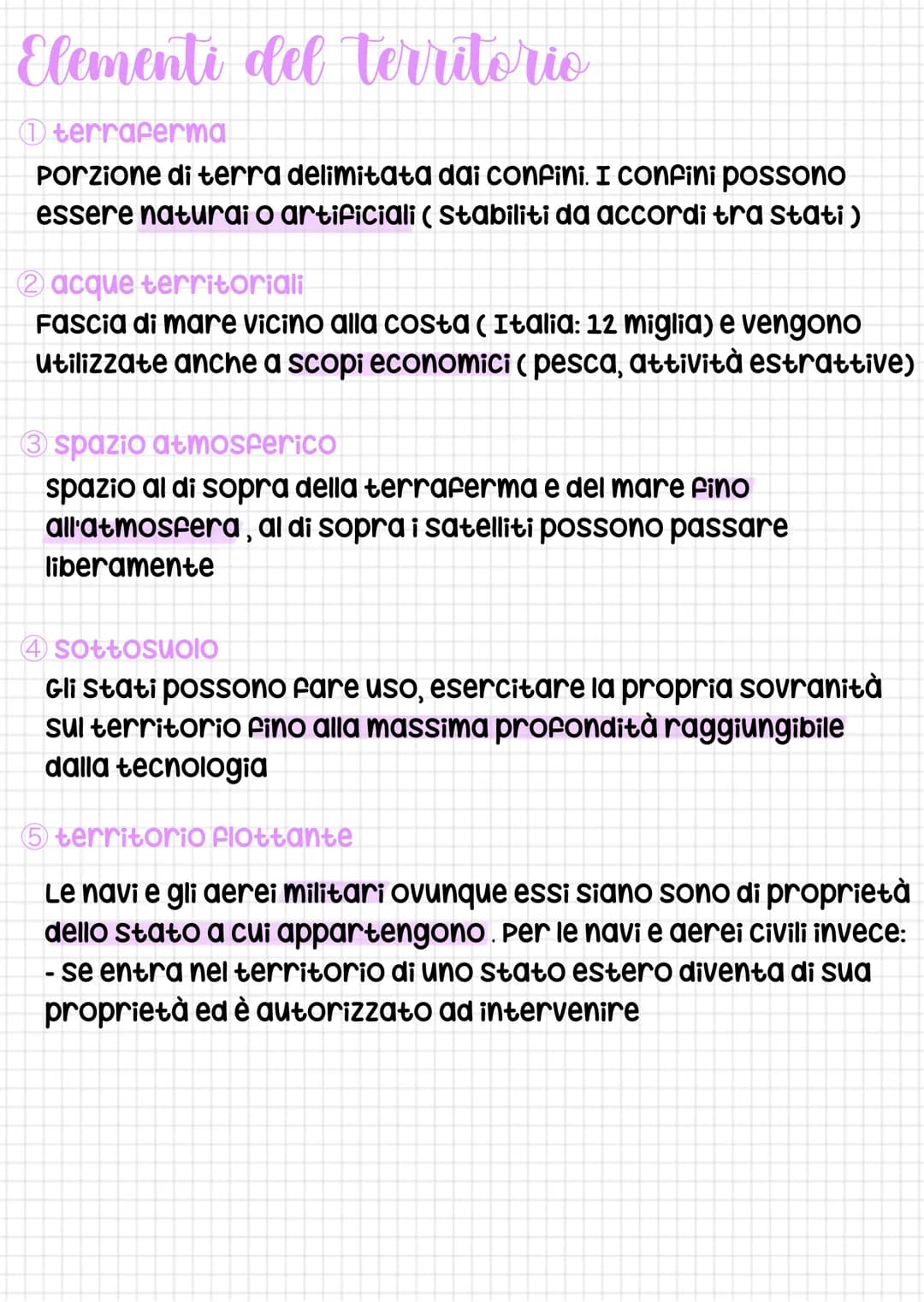 lo stato
È un ente politico e giuridico che esercita la propria sovranità
su un popolo che risiede su un determinato territorio.
gli element