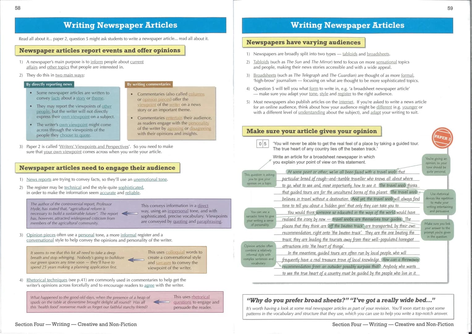 ## Writing Newspaper Articles
Read all about it... paper 2, question 5 might ask students to write a newspaper article... read all about it.